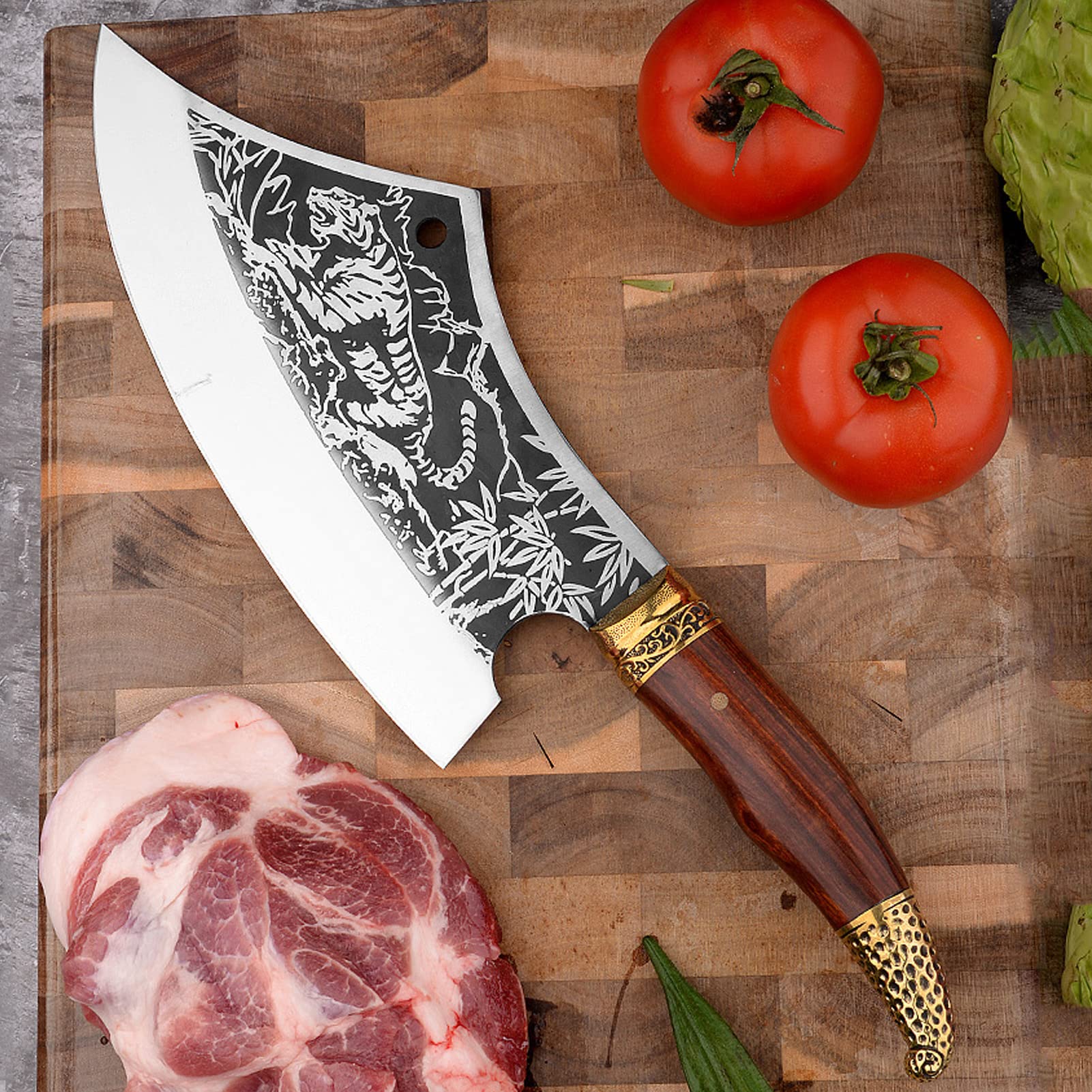 Coltelli da disosso Coltello da Cuoco Boning Piccolo Cuoco Professionale Cucina Cinese Chef Coltello Coltello Cleaver Clitter Verdure Cutter Strumenti di Cottura, 10,6 Pollici