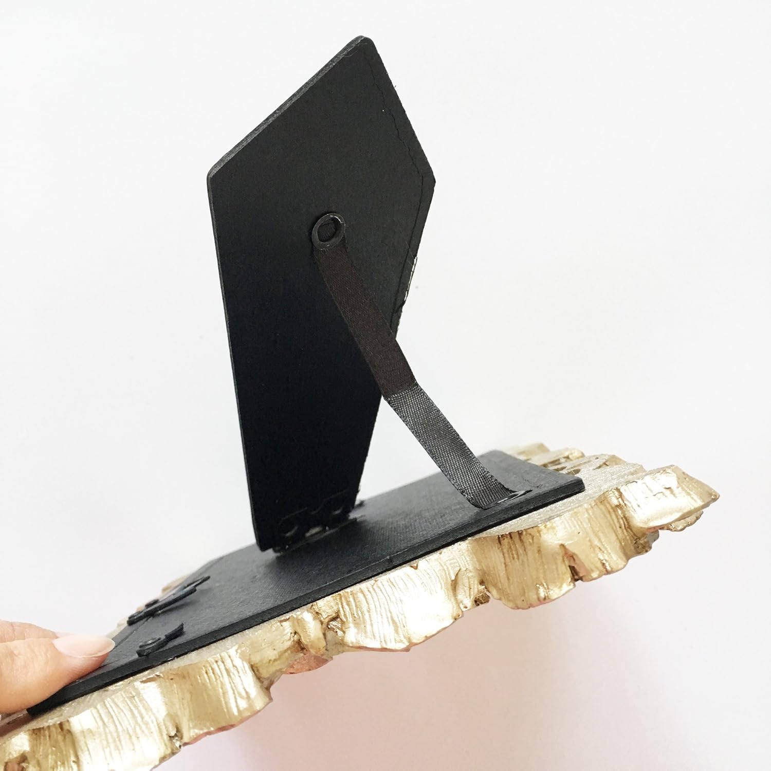 BeneAlways Ginkgo Leaves Photo Frame Polyresin Picture Frame for Photo Lovers (Gold Rectangle)