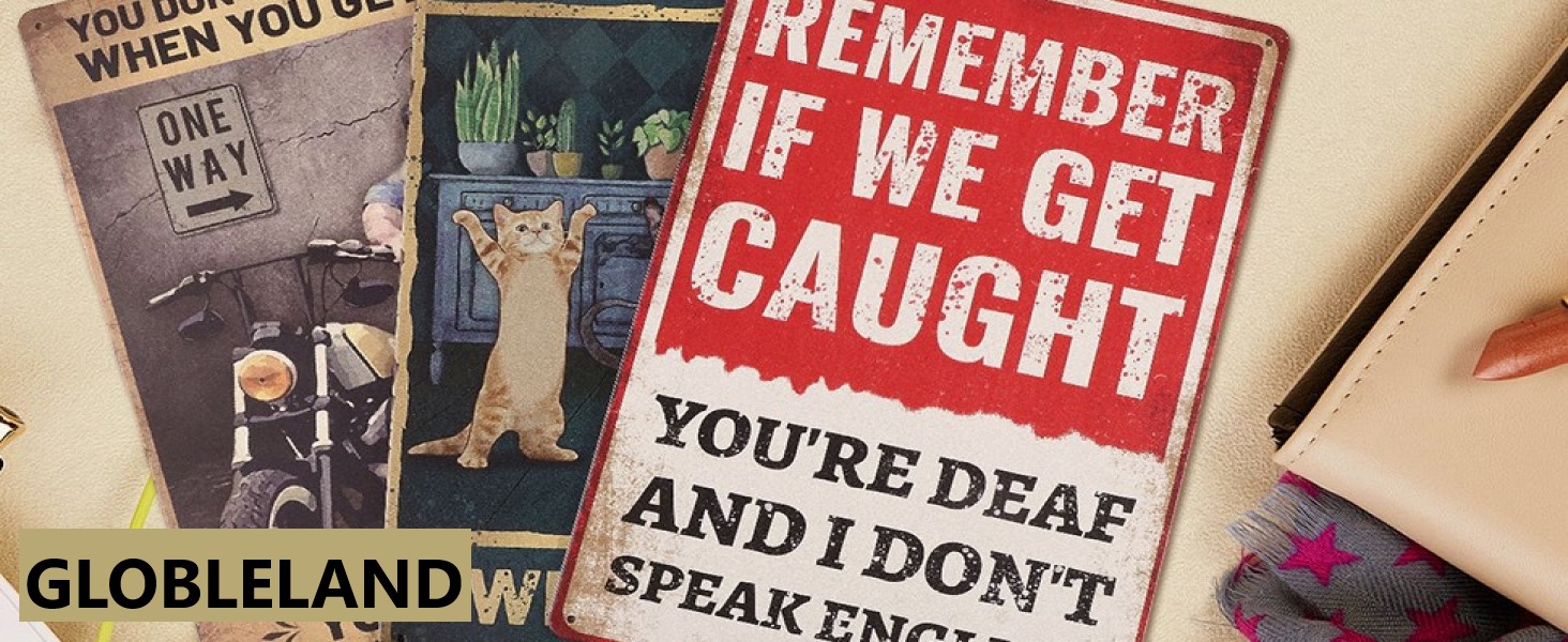 Targa In Metallo Vintage 30x20cm Con Scritta Umoristica 'If Something Here Offends You Please Let Us Know' – Decorazione Da Parete Per Bar, Caffetteria, Garage - 5