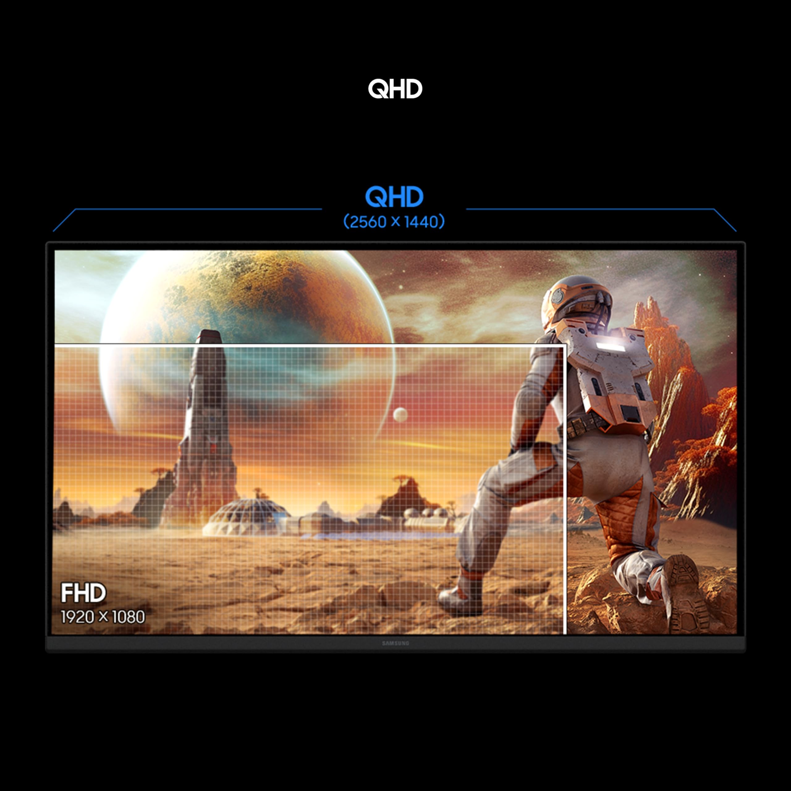 Samsung 32" Odyssey G5 Fast IPS Gaming Monitor|QHD 2560 x 1440|180 Hz|1ms|300nits|HDR10|AMD FreeSync|G-Sync|Ports-DP,HDMI,Headphone|Height-Tilt-Swivel-Pivot Adjustable Stand|LS32FG502EWXXL|Black — Amazon image 2
