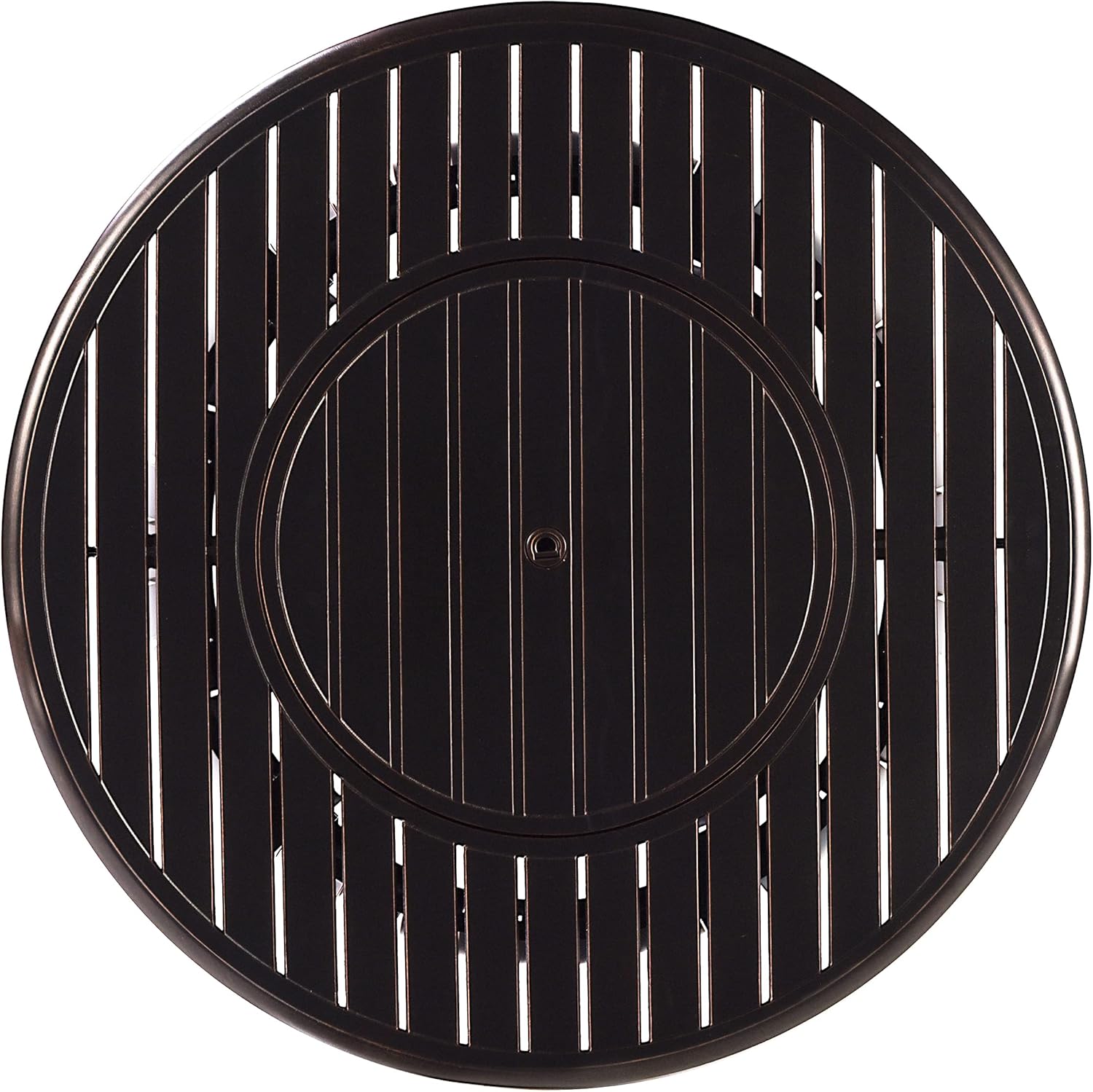 Oakland Living Aluminum 57,0000 BTU 44 in. Round Propane Black Fire Pit Table with Fire Beads, Lid, Propane Tank Cover and Table Fabric Covers in Copper Finish