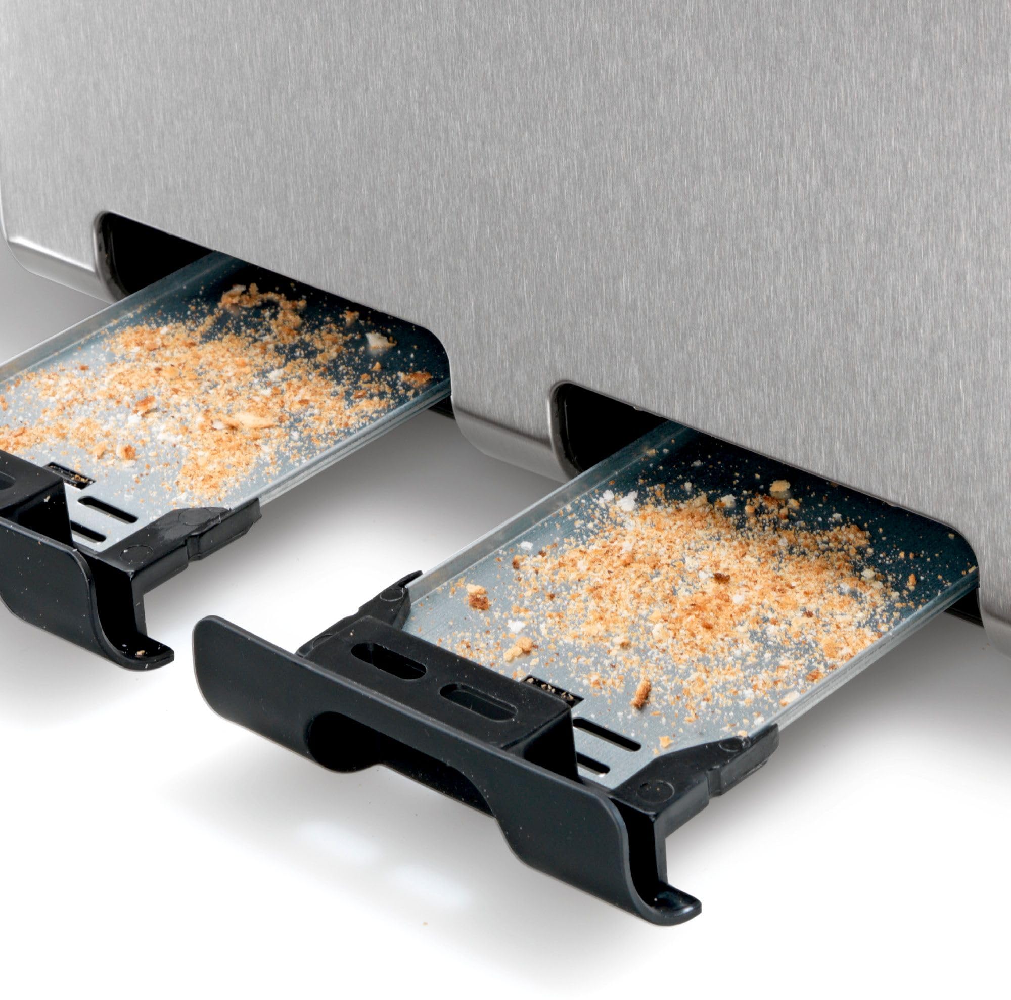 Bosch 4-Schlitz Toaster TAT7S45, mit Abschaltautomatik, mit Auftaufunktion, ideal für 4 Scheiben Toast,1800 W, Edelstahl/grau