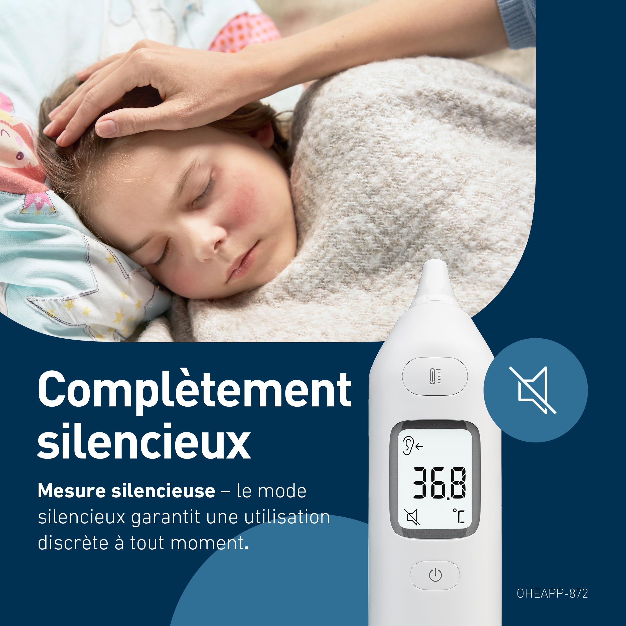 OMRON Gentle Temp 533 – Thermomètre auriculaire infrarouge digital pour Adultes, Enfants et Bébés, Thermomètre électronique avec mesure précise, en 1 seconde – Sans capuchon de sonde – Blanc