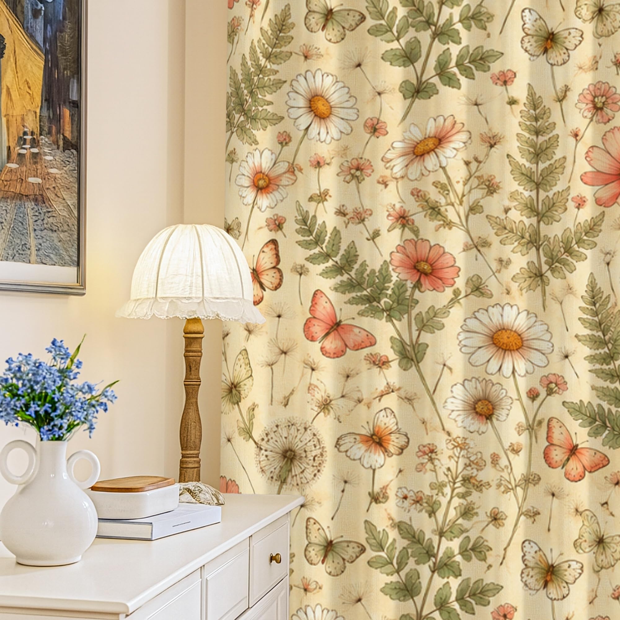 Rideaux occultants infroissables beige pour isoler la chambre 132x213