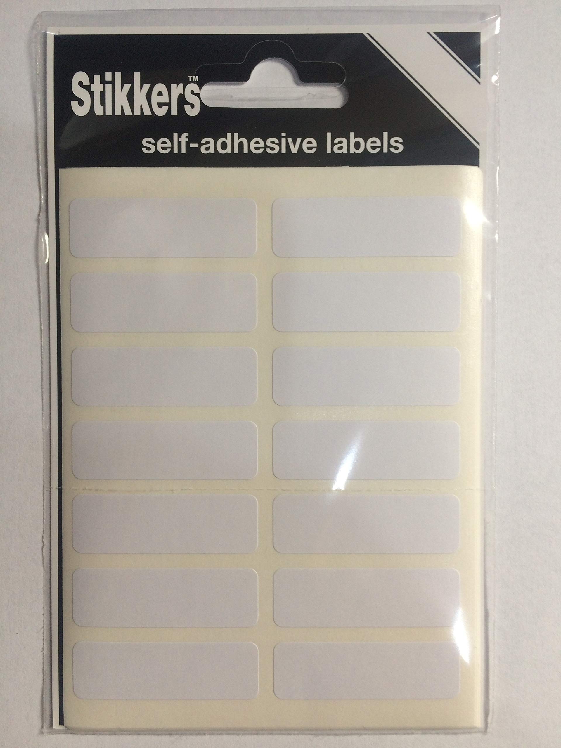 White Self Adhesive Sticky Labels (12mm x 38mm - 98 Stickers)