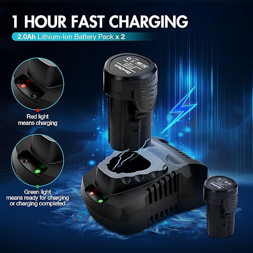 Miniatura 8 de DURATECH Llave de trinquete inalámbrica extendida, 38 pulgadas, 12 V, 44 pies, llave de trinquete eléctrica de cuello largo con 2 baterías de iones