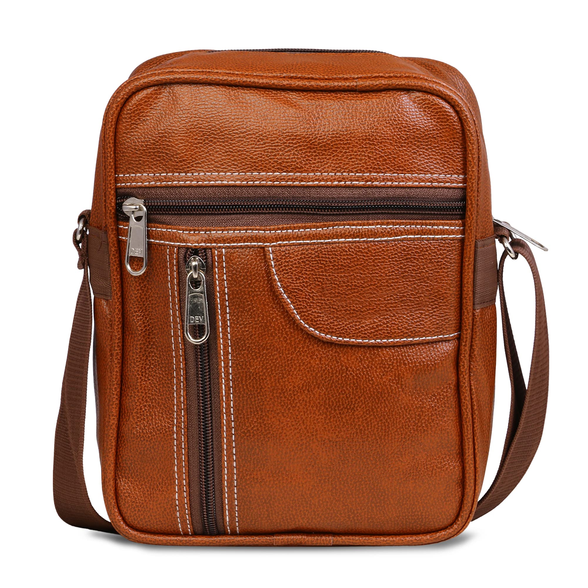 Alliedsales brown/tan leather TRENDYsling bag SLING BAG-01