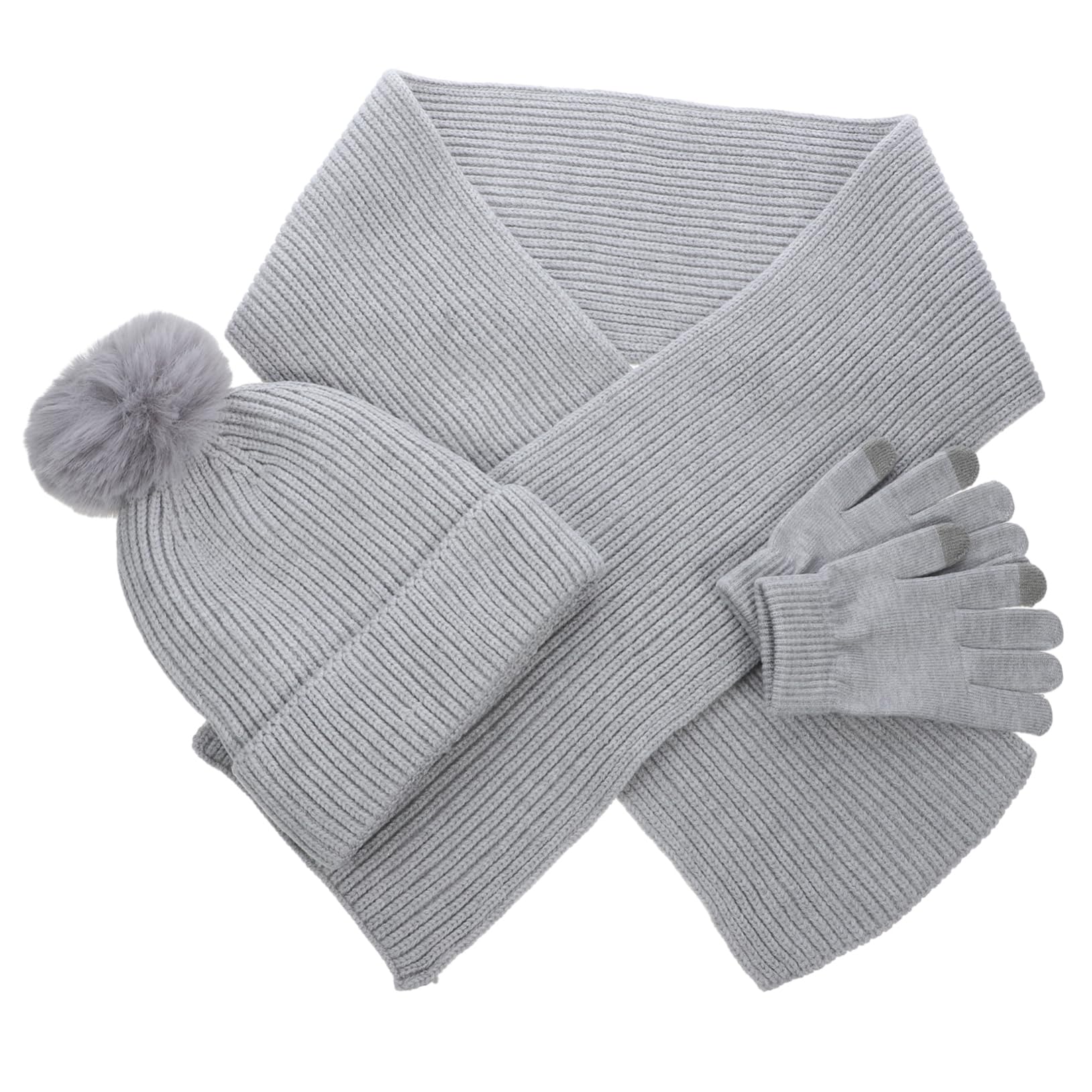 LIFKOME Set Sciarpa Cappello Guanti Caldi Per Ragazze Berretto Sciarpa Da Donna Guanti Caldi Per Esterno Guanti Invernali Guanti Da Equitazione Cappelli Per Le Donne Filato