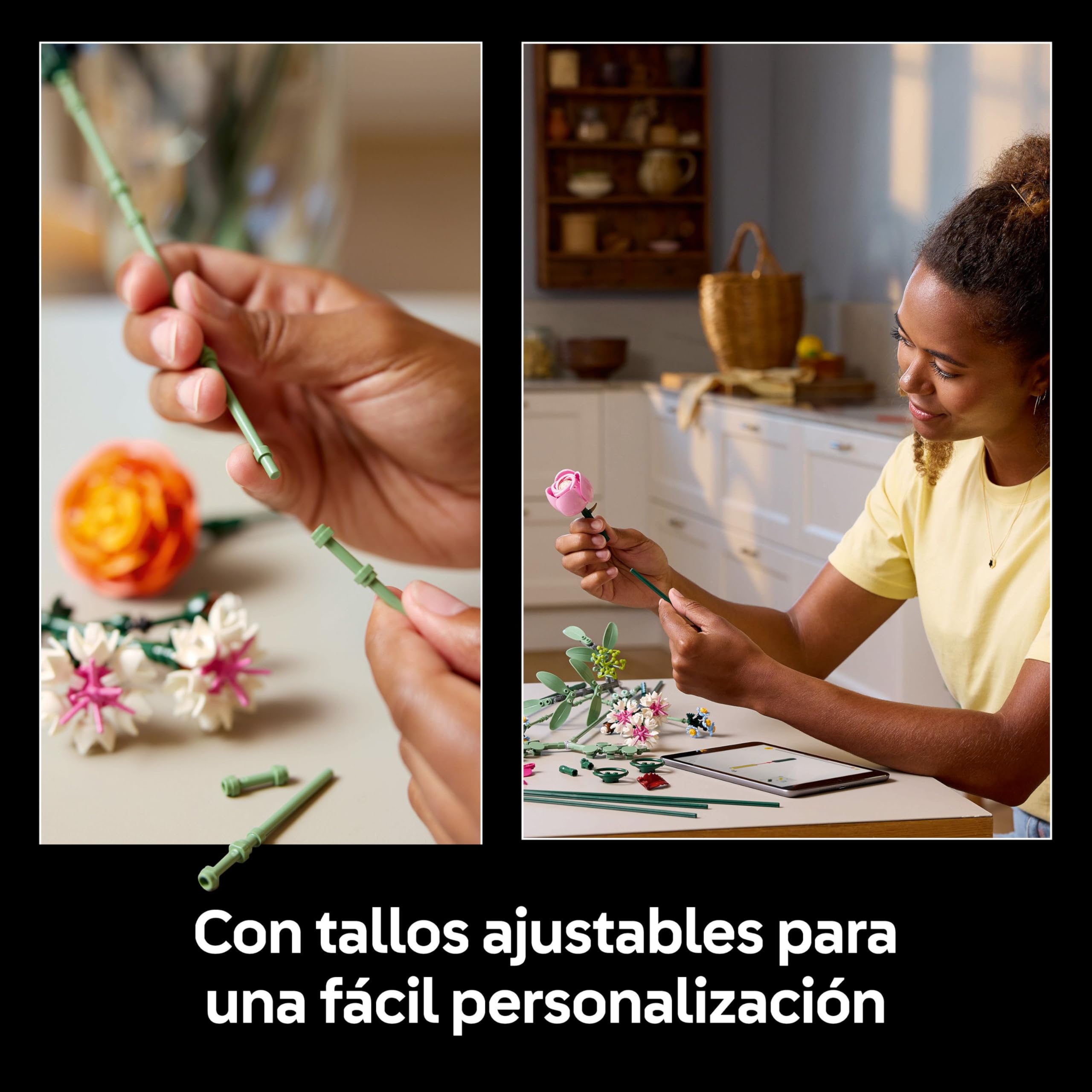 LEGO Botanicals Ramo de Flores Fantasía en Rosa Maqueta para Adultos - Decoración Floral para el Hogar - Margaritas, Eucalipto Artificial y Rosas - Regalo para Mujeres, Hombres y Madres 10342