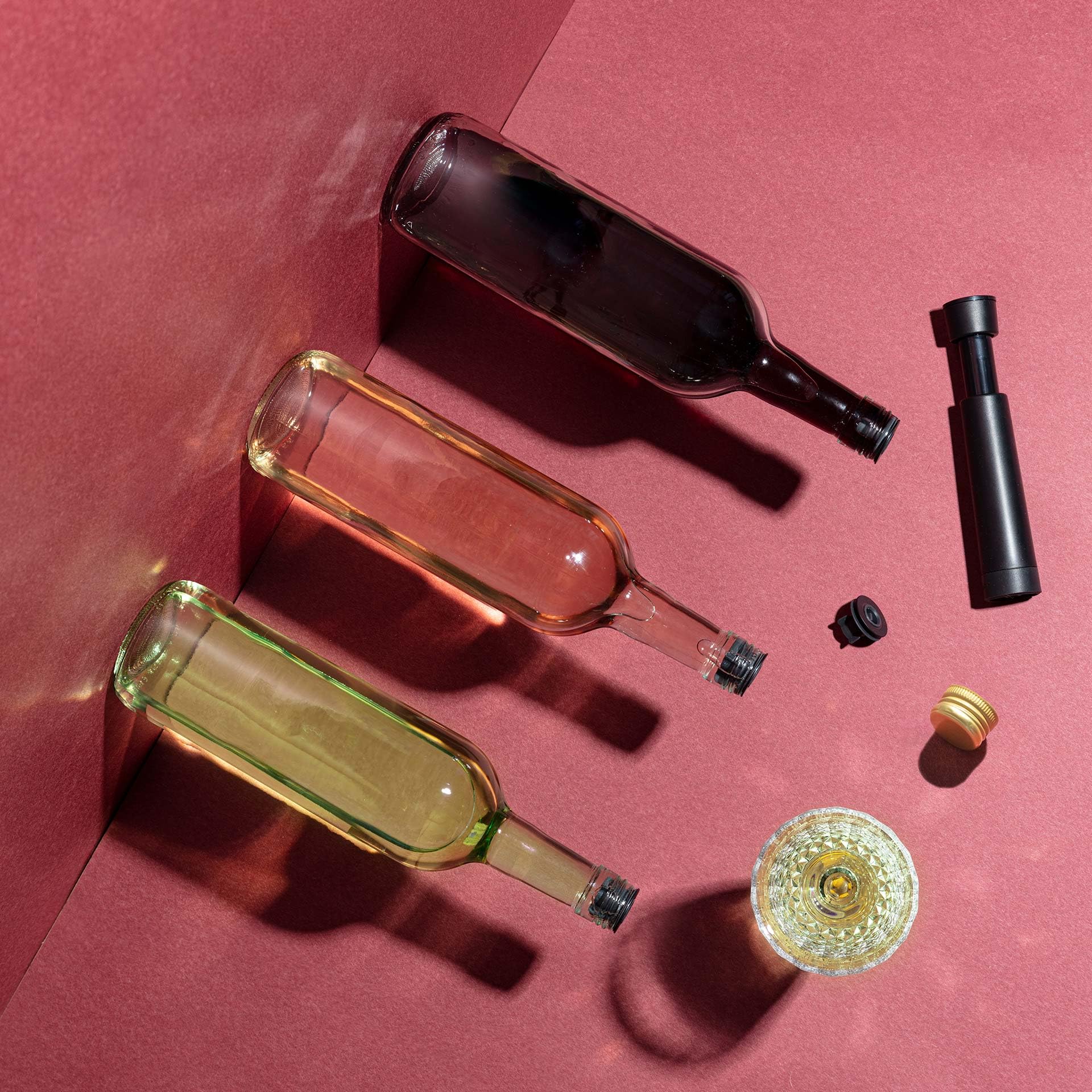 Airtender - Pompa sottovuoto per vino - 6 tappi per vino - sottovuoto - a prova di perdite - confezione regalo