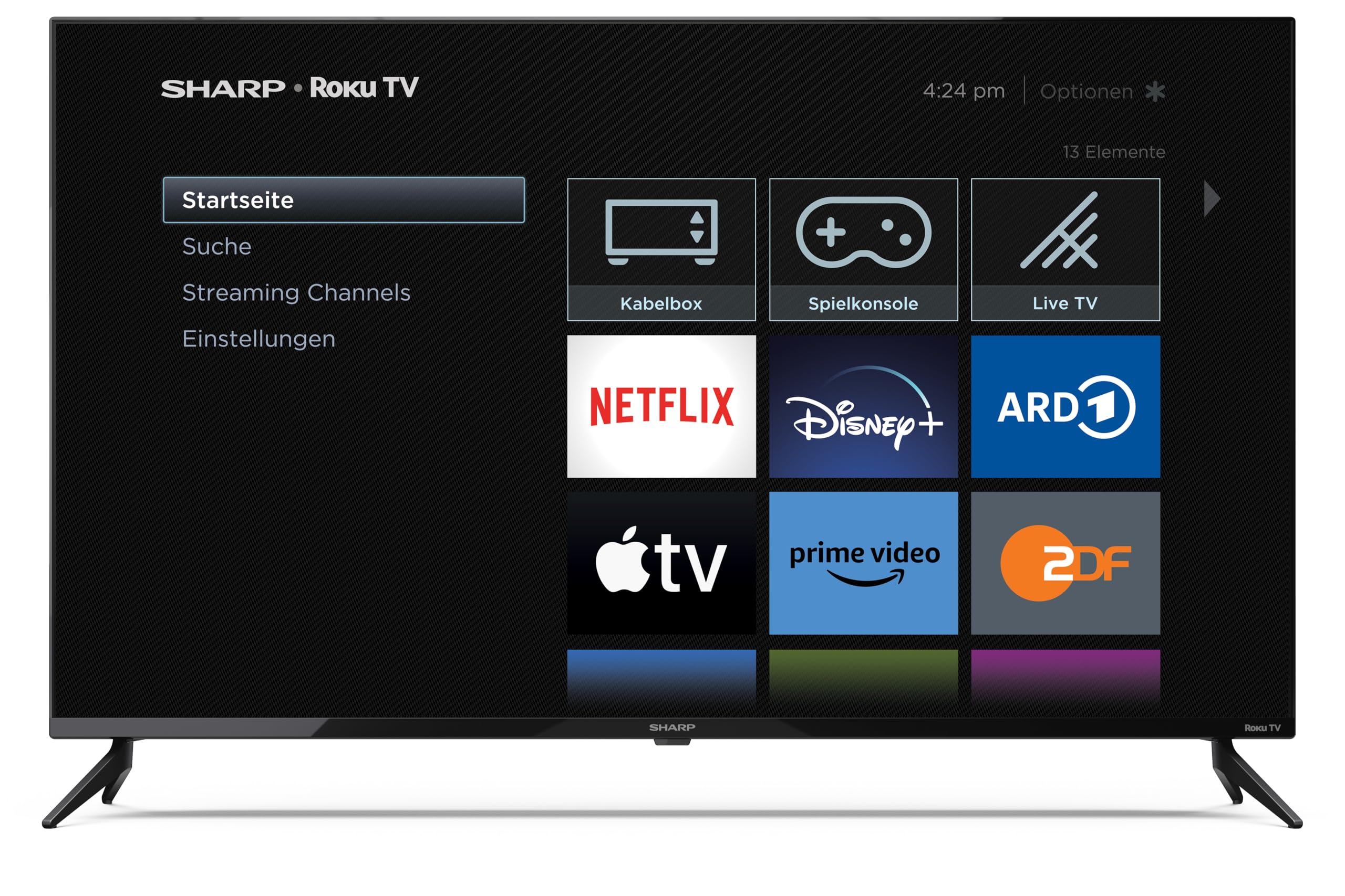 SHARP 43FD2E Full HD Smart TV, (108 cm/43 Zoll, Roku TV nur in Deutschland verfügbar, Rahmenlos, HDR10, Dolby Digital) | HDR10, AV1-Codec, 3 HDMI, WLAN, ohne Rahmen