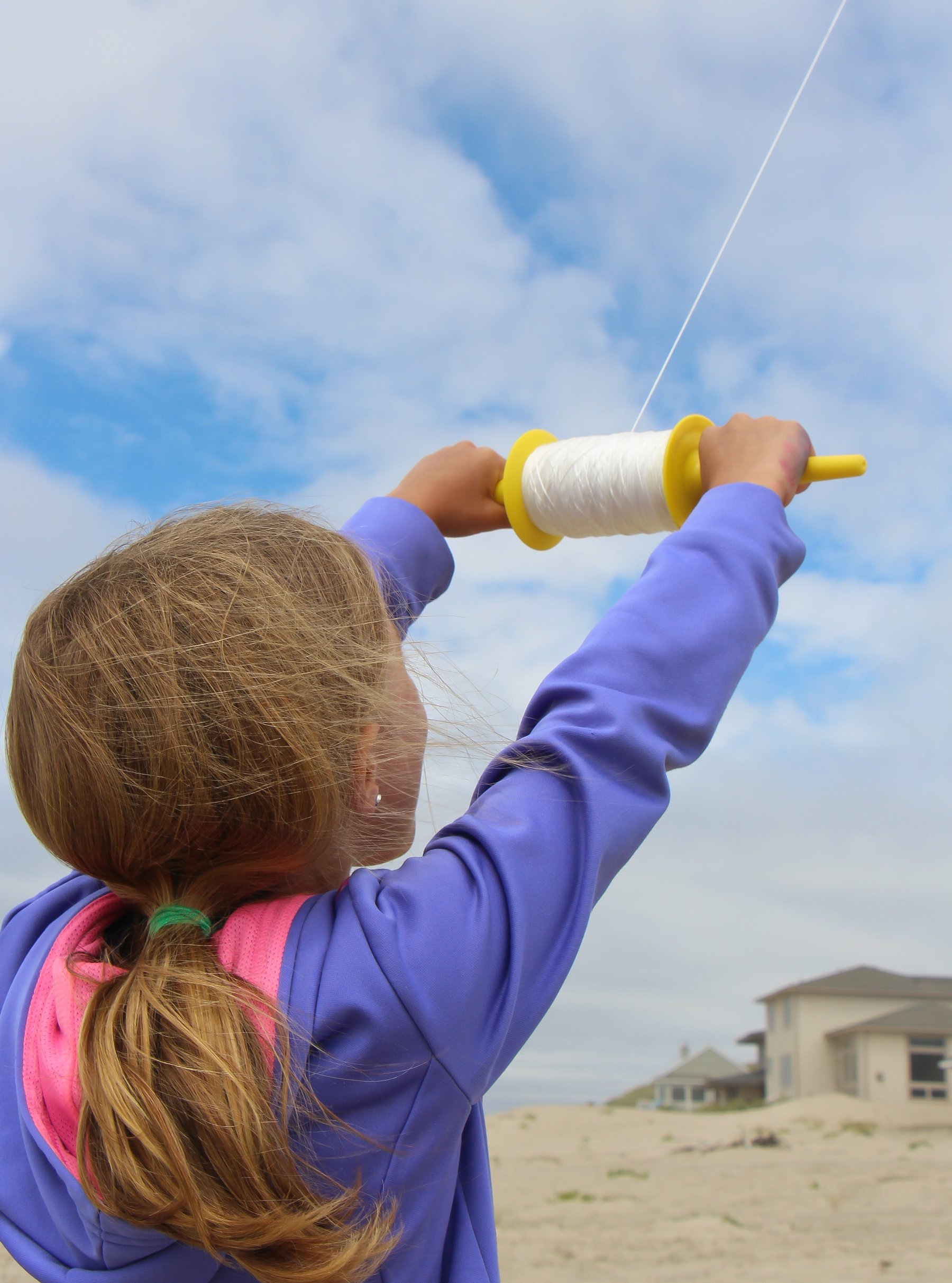 In the Breeze Gedrehte Drachenschnur auf Spule