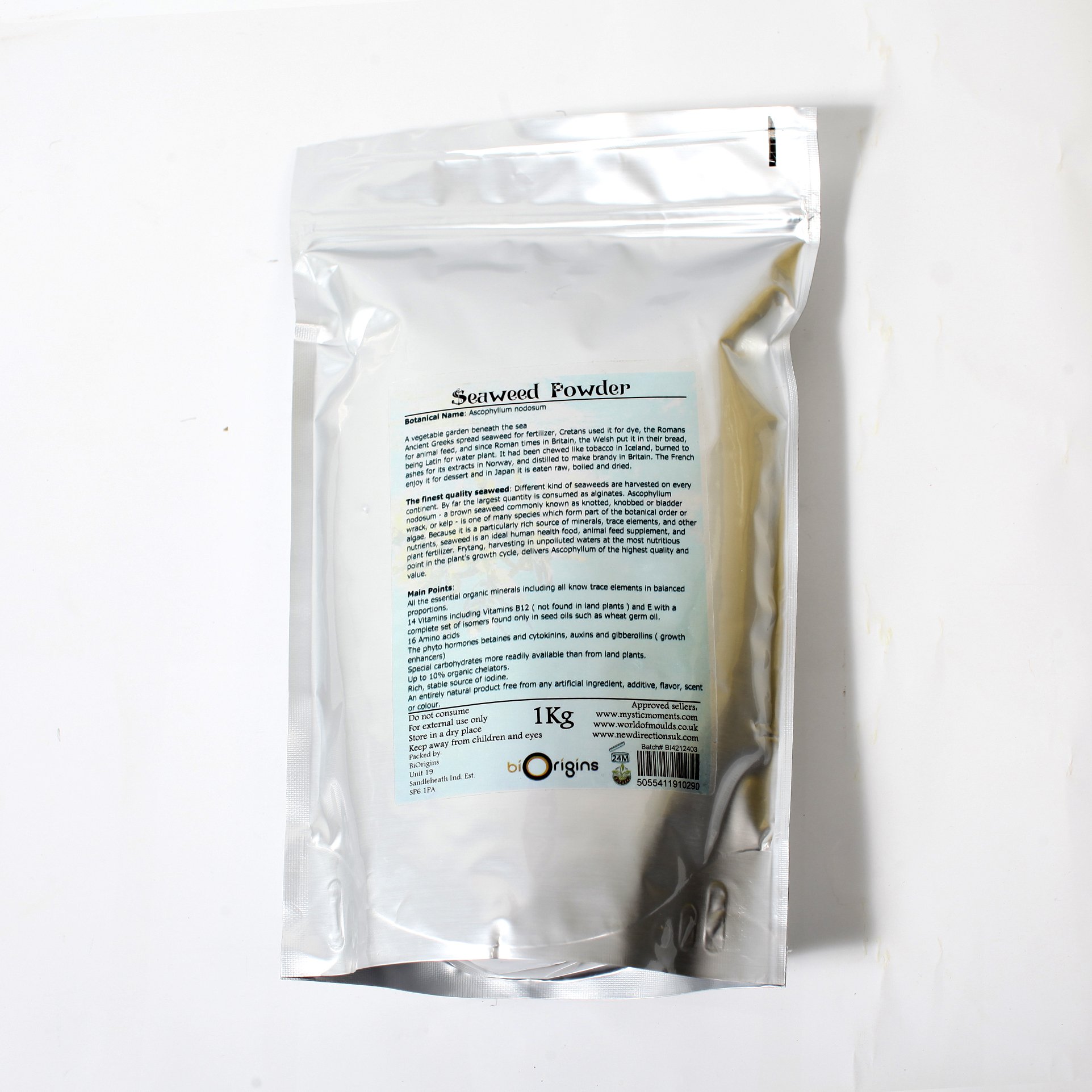 Poudre D'algues 5Kg Agriculture Biologique Provenant du ROYAUME UNI