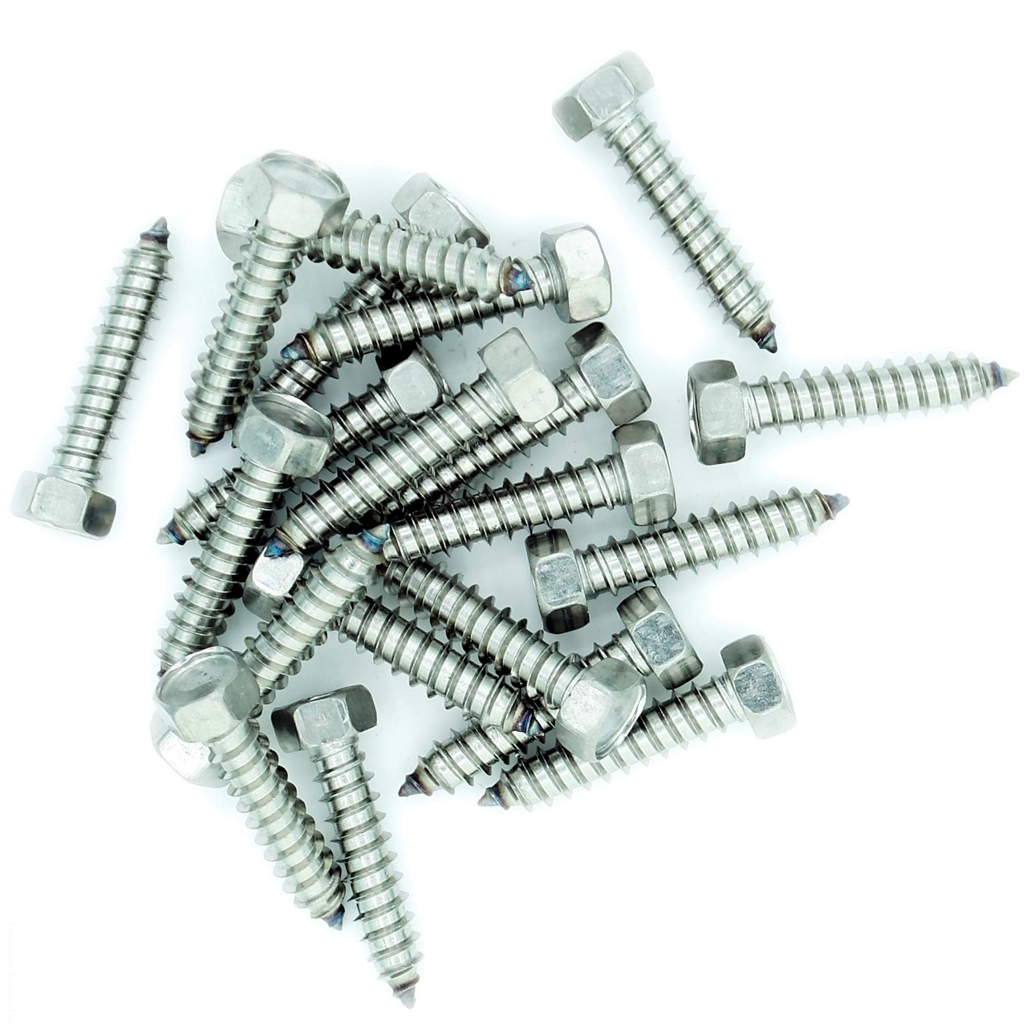 Singularity Supplies No.7 X 2.4 (3.9Mm X 60Mm) Hex Self-Tapping Screw - Stainless Steel (A2) (Pack Of 20)