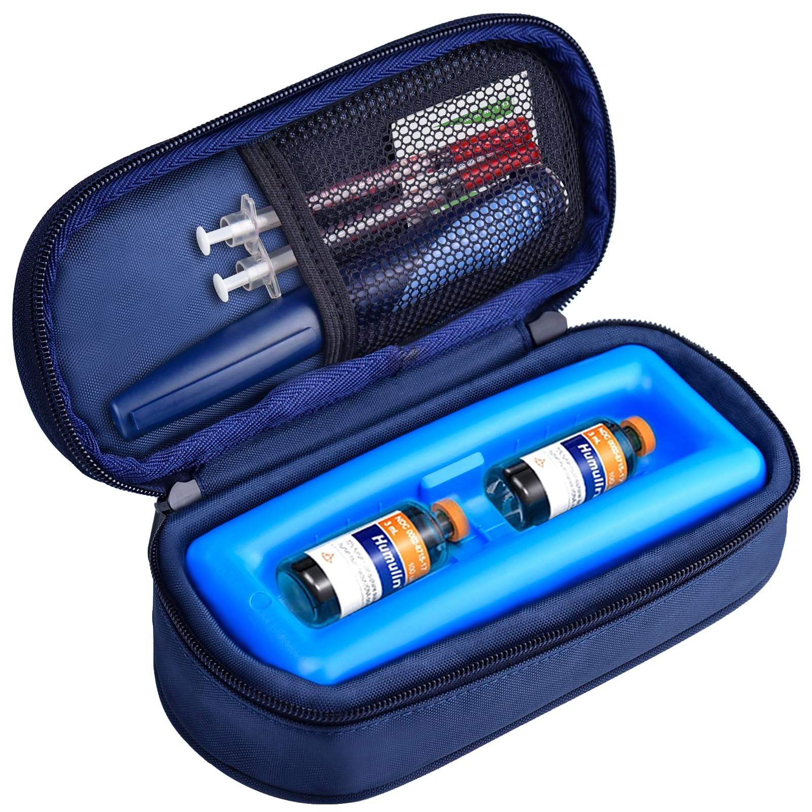 Cruxer Insulin Vial Cooler Travel Case,Diabetes Carrying Insulated Bag for Supplies Keep Medicine Cool,Diabetic Small Bottle Protector Kit for Storage