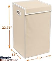 Vista 7 de Cesto sencillo para la ropa sucia con tapa.