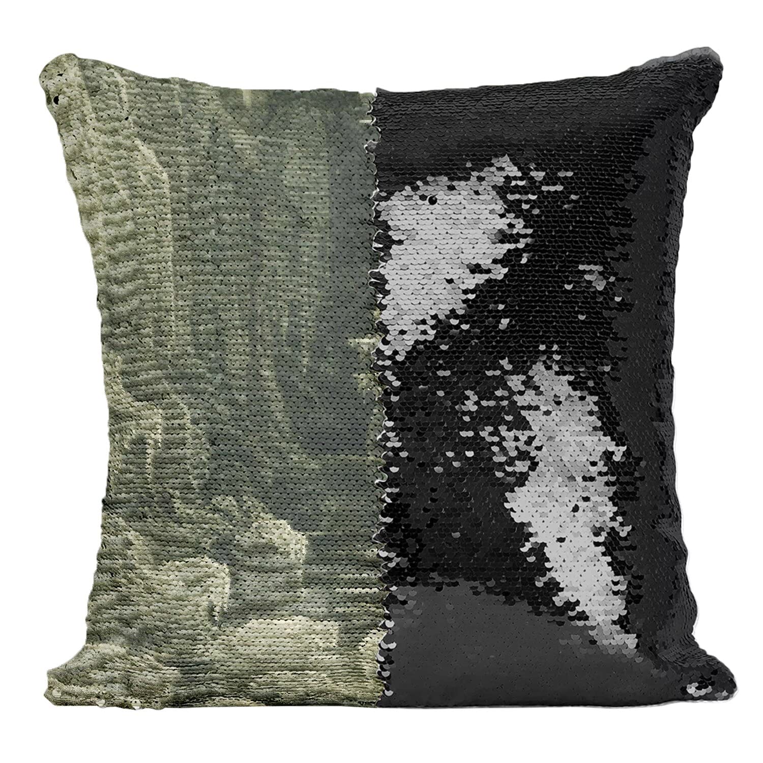 Coussin Paillettes Gustave Doré Gravure, cadeau idéal art et déco