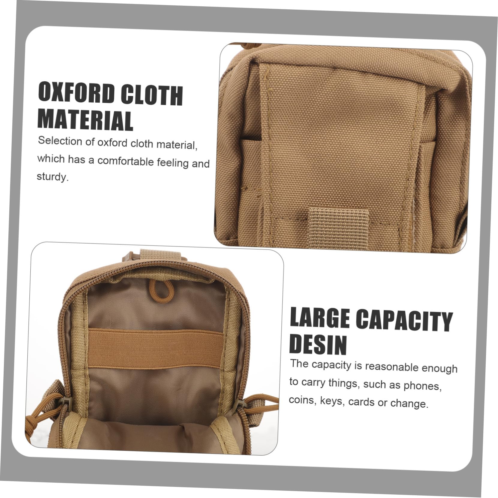 UKCOCO Pochette de Ceinture Oxford pour Téléphone Portable Accessoire de Sport Extérieur pour Camping Randonnée