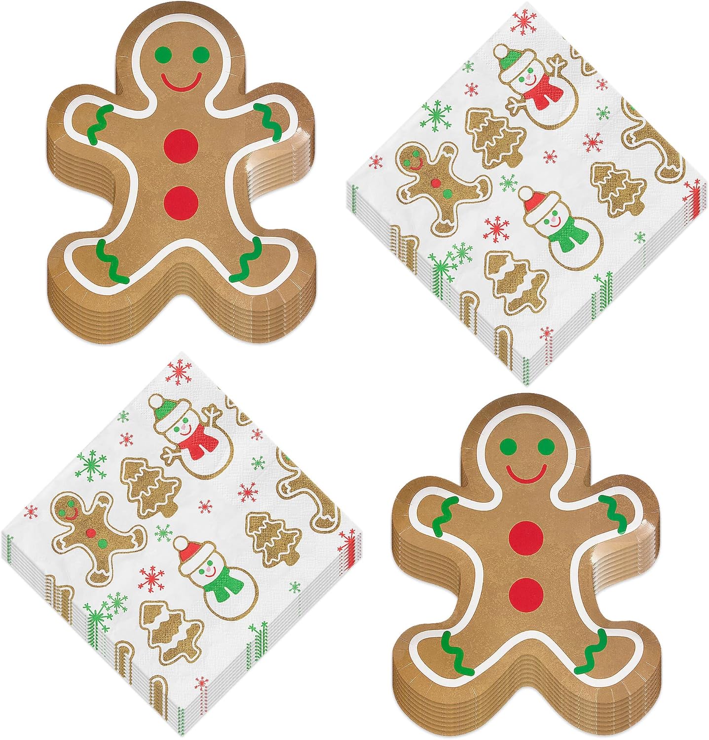 HOME & HOOPLA Christmas Party Gingerbread Man Shaped Paper