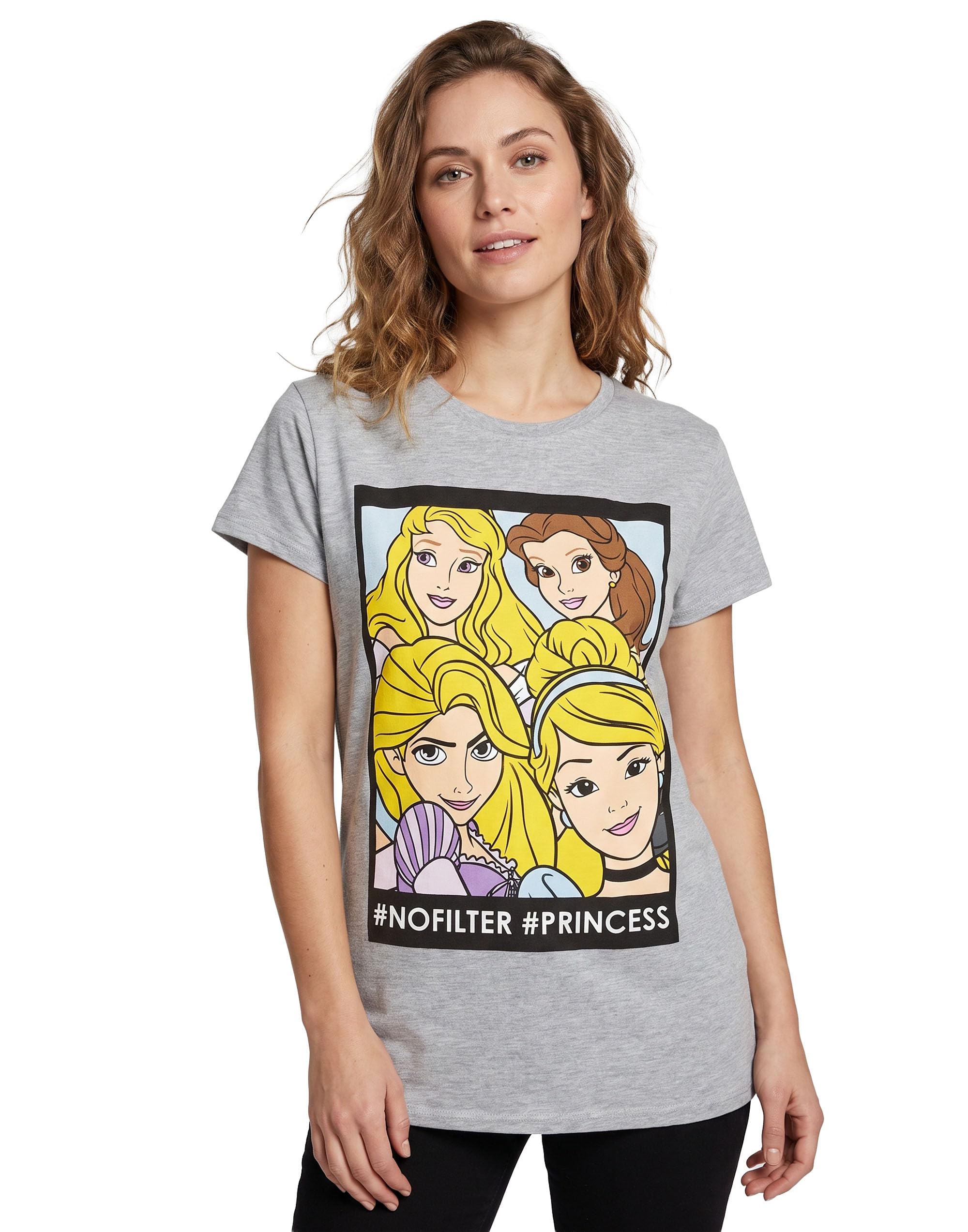 Disney Women's Grey Short Sleeved T-Shirt | | Official Merch Extra Large
