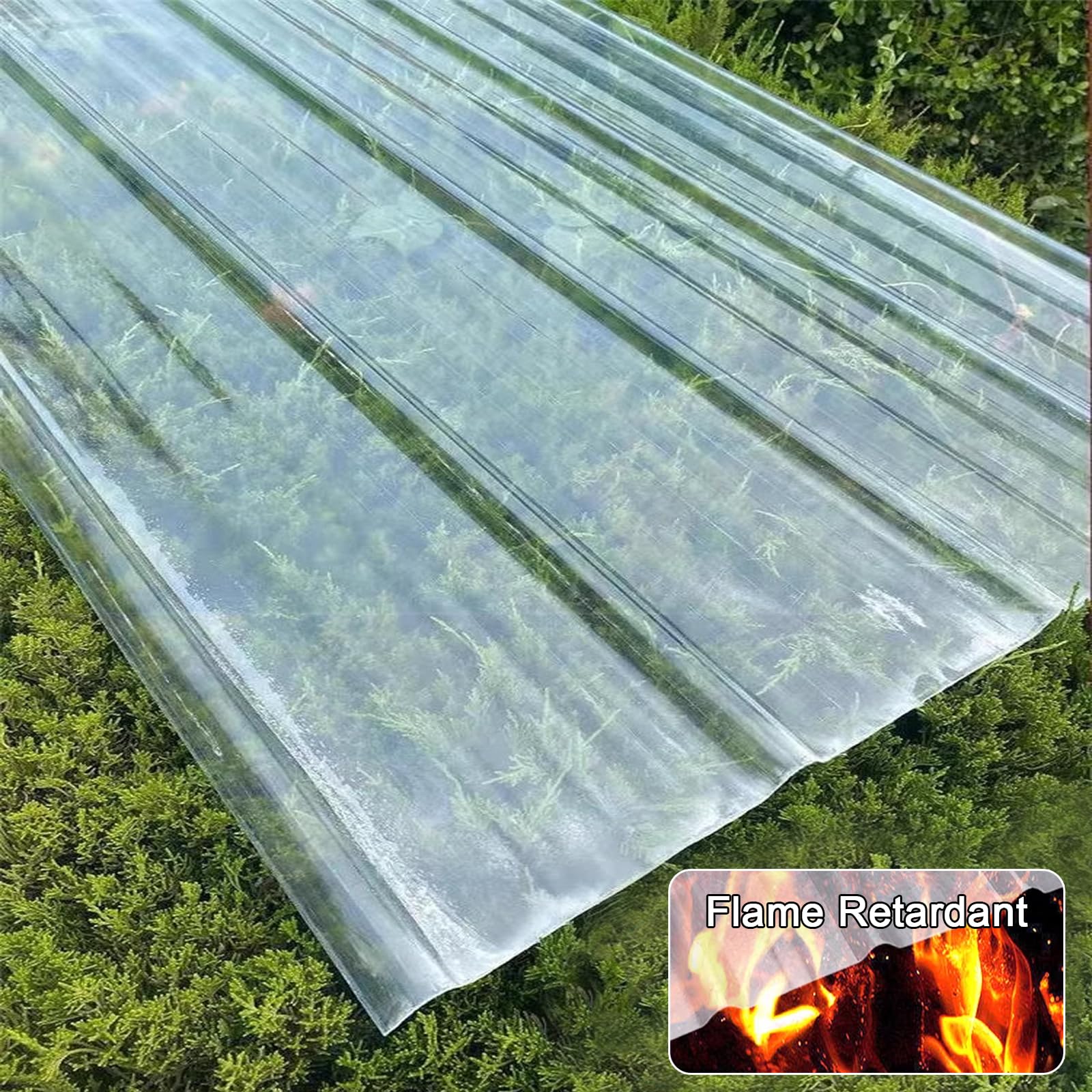 Pannelli per Tetto Ondulati Termoisolanti,Pannelli in Fibra di Vetro da 1.5mm,Pannello di Ricambio Resistente Agli Agenti Atmosferici per Rimesse,per Serre,Tettoie,Carport (0.9x1.2m,10 pcs)