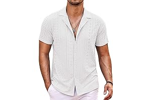 Men's Textured Casual Beach Shirt