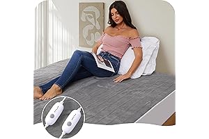 Heated Mattress Pad Queen Size, Dual Control Electric Mattress Pad with 5 Temps