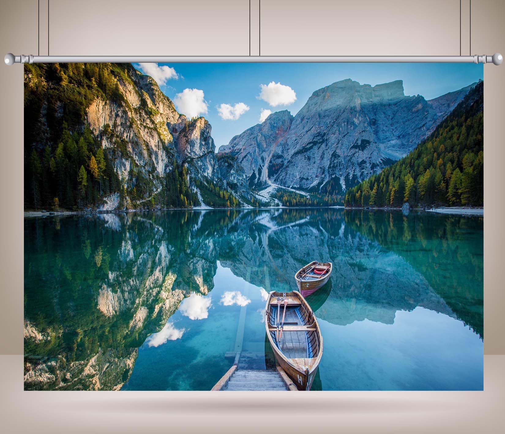 CORFOTO 3x2m Europa Natura Paesaggio Sfondo Montagna Lago Paesaggio Fotografia Sfondo Fusine Lago Sorprendente Vista Sfondo fotografico Foto di viaggio Ritratto Puntelli