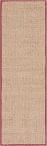 Vista 435 de SAFAVIEH Natural Fiber NF114A - Alfombra de hierba marina, tejido de canasta, con borde, para zonas de alto tráfico, sala de estar, dormitorio, 2