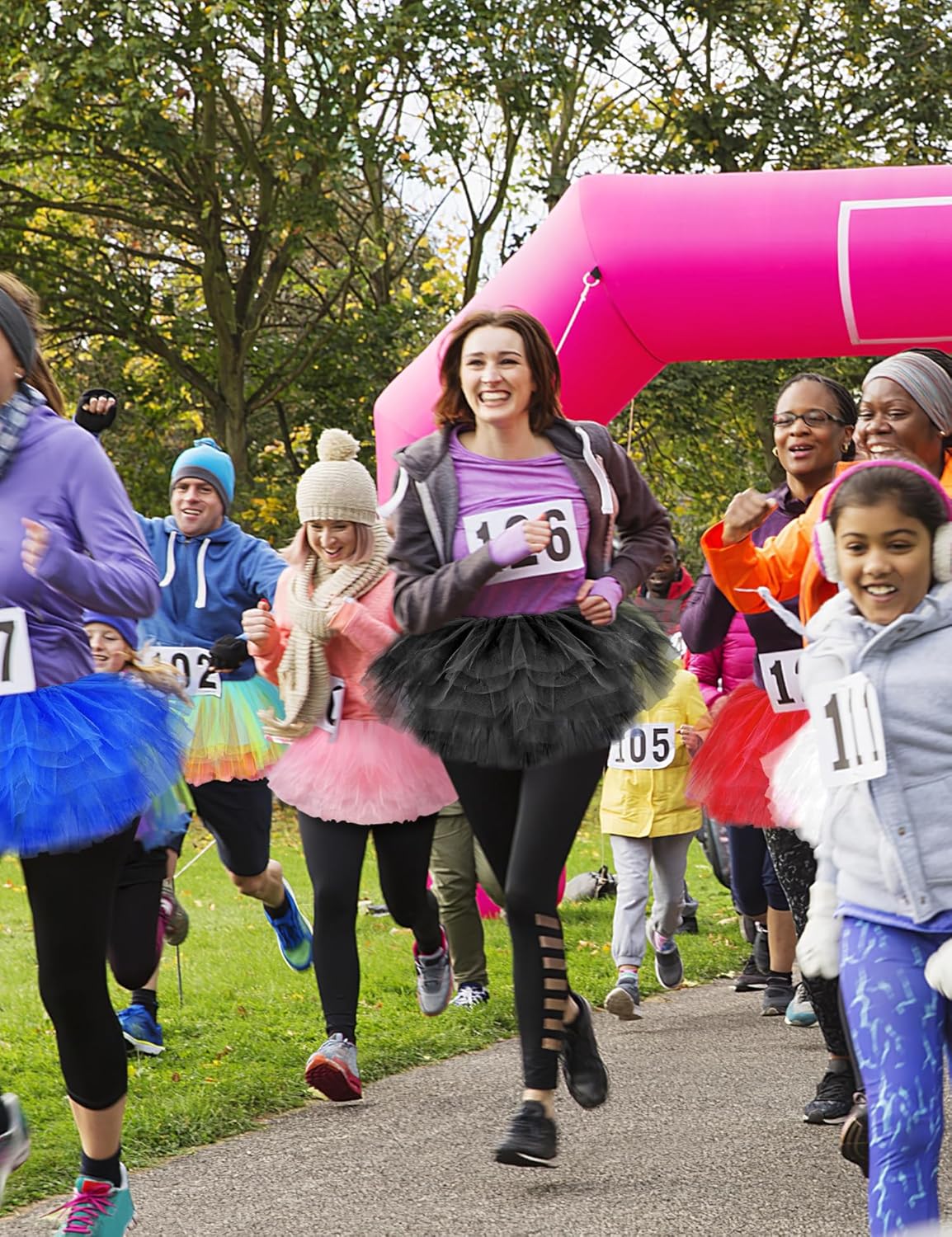 BFONS Tutus for Women Adult 5 Layered Tutu Tulle Skirts Costumes for Womens Tutu Skirts for Girls Teens Halloween Ballet - Image 3