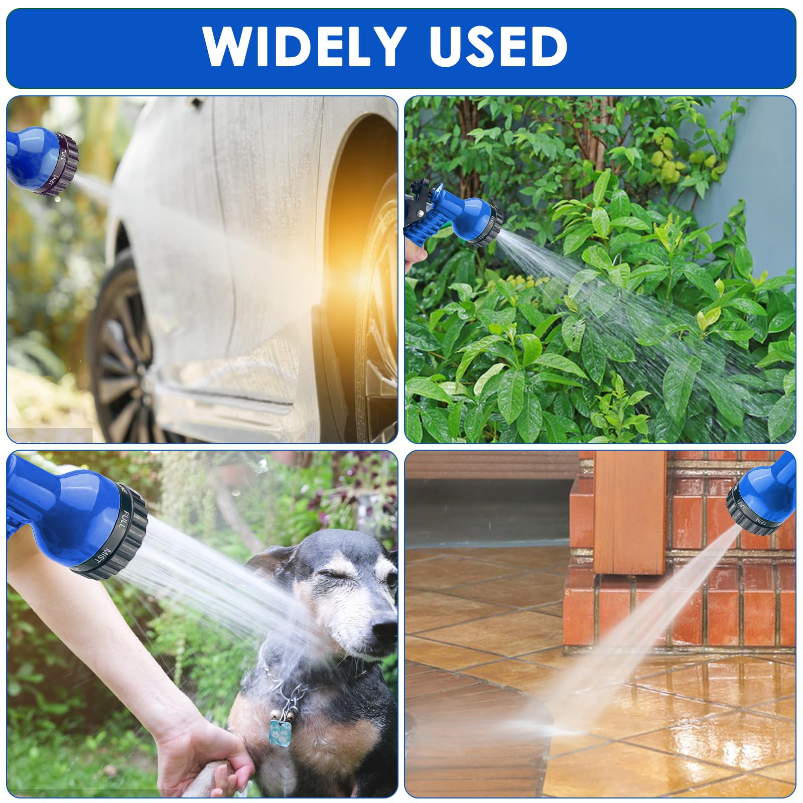 LINGKY Tuyau D'arrosage Extensible 7,5 M - 8 Modes D'arrosage, Laiton Massif, Léger Et Facile à Ranger - Idéal Jardin Et Lavage Auto