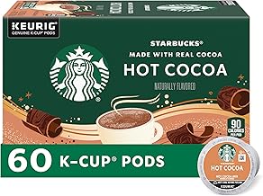 Starbucks Coffee K-Cup Pods, Naturally Flavored Hot Cocoa For Keurig Coffee Makers, 6 Boxes (60 Pods Total)
