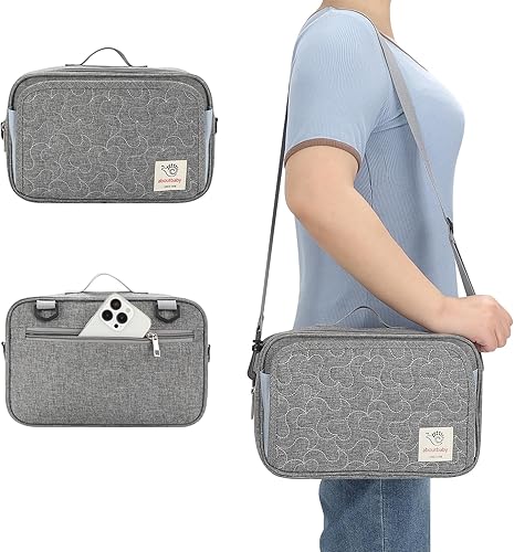 Miniatura 3 de Accmor Organizador de cochecito, organizador universal para cochecito con bolsillo aislado para portavasos y bolsa de cochecito de gran capacidad,