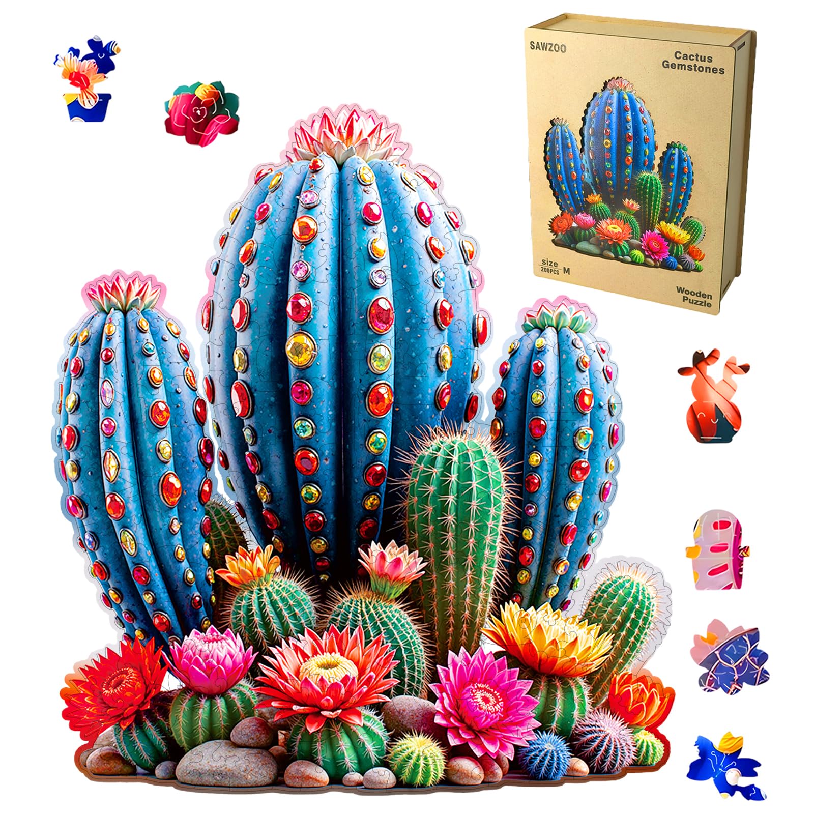 Wooden Succulent Puzzle - 200 Piece Jigsaw -14