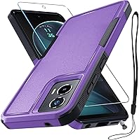 Vista 26 de RMOCR Funda compatible con Moto G 5G 2024, cuerpo completo, resistente, resistente, a prueba de golpes, con correa de cordón, protector de pantalla