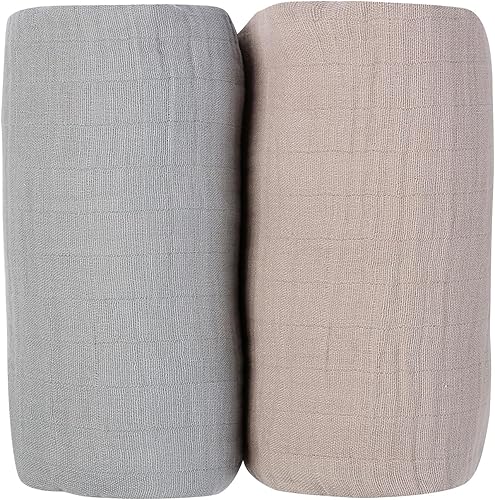 Paquete de 2 mantas de muselina para bebé, 47 x 47 pulgadas, unisex, para niños y niñas, regalos para recién nacidos, 100% algodón orgánico.