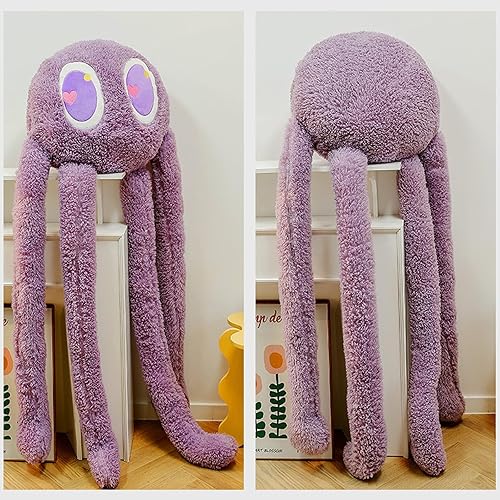 Miniatura 9 de Animales de peluche de pulpo, juguete gigante de pulpo de patas largas, 78.7 pulgadas, suave pulpo de peluche, almohada de peluche de animales del
