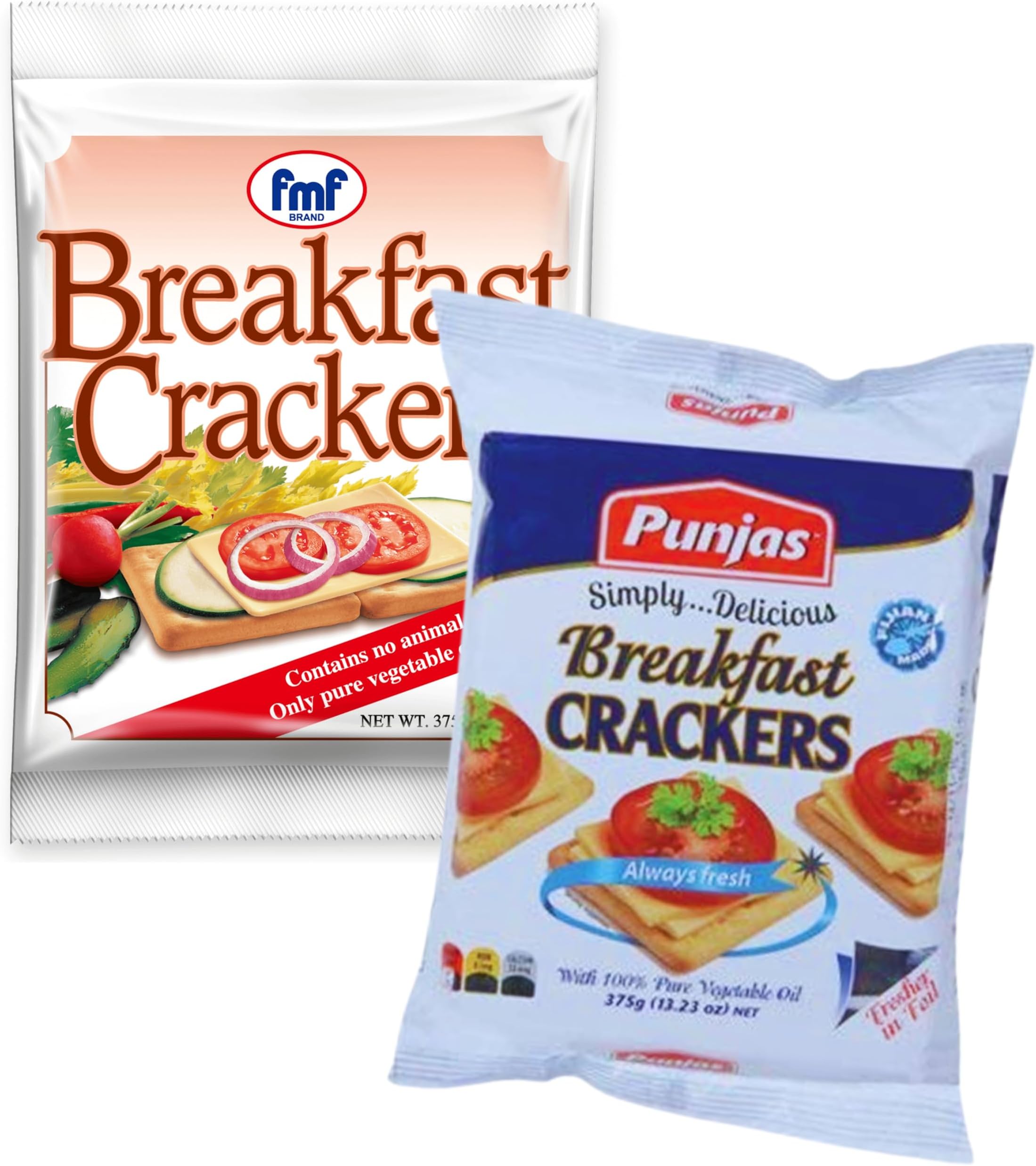 Breakfast Crackers, Light and Crunchy Biscuits Snacks (Pack Of 2 x 375g) Great with tea and coffee, Simply Delicious...