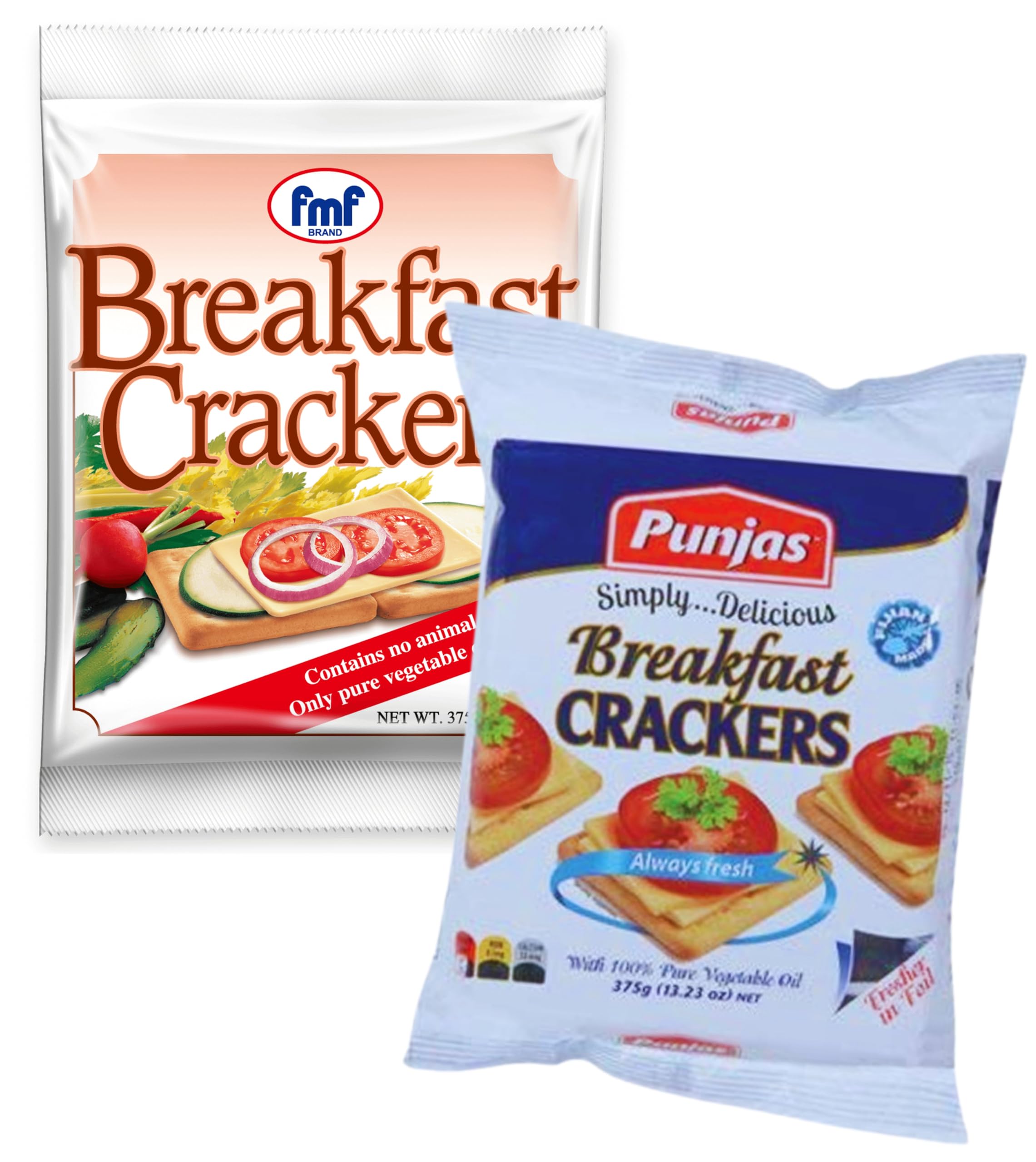 Fijian Made - Breakfast Crackers, Light and Crunchy Biscuits Snacks (Pack Of 2 x 375g) Great with tea and coffee, Simply Delicious...