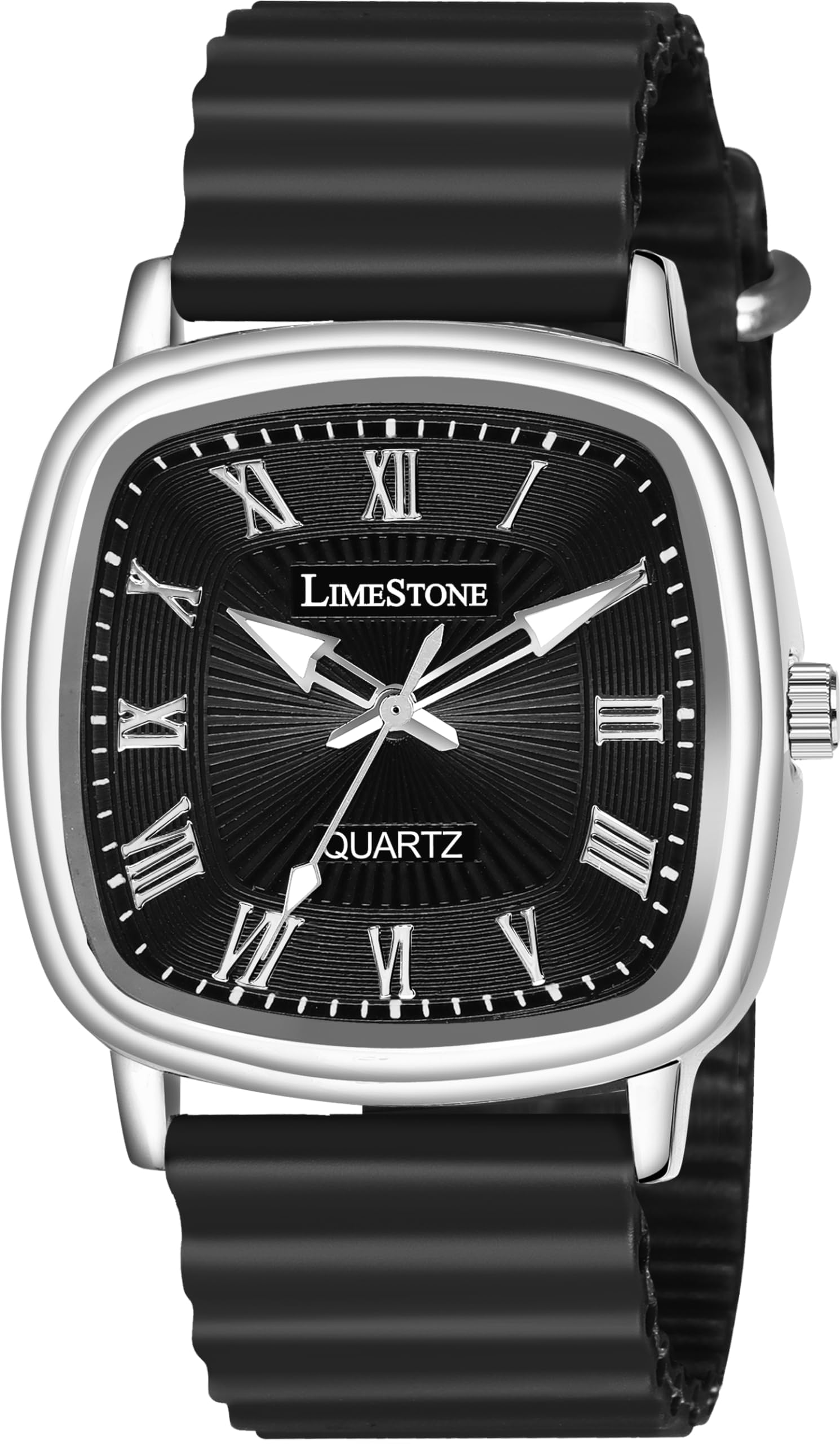 LIMESTONE Retro Classic Analog Color Strap || Smartwatch Look Silicone Strap || Quartz Analog Watch - for Men (Black 2) (B0CR1LM2N9) Amazon Price History, Amazon Price Tracker