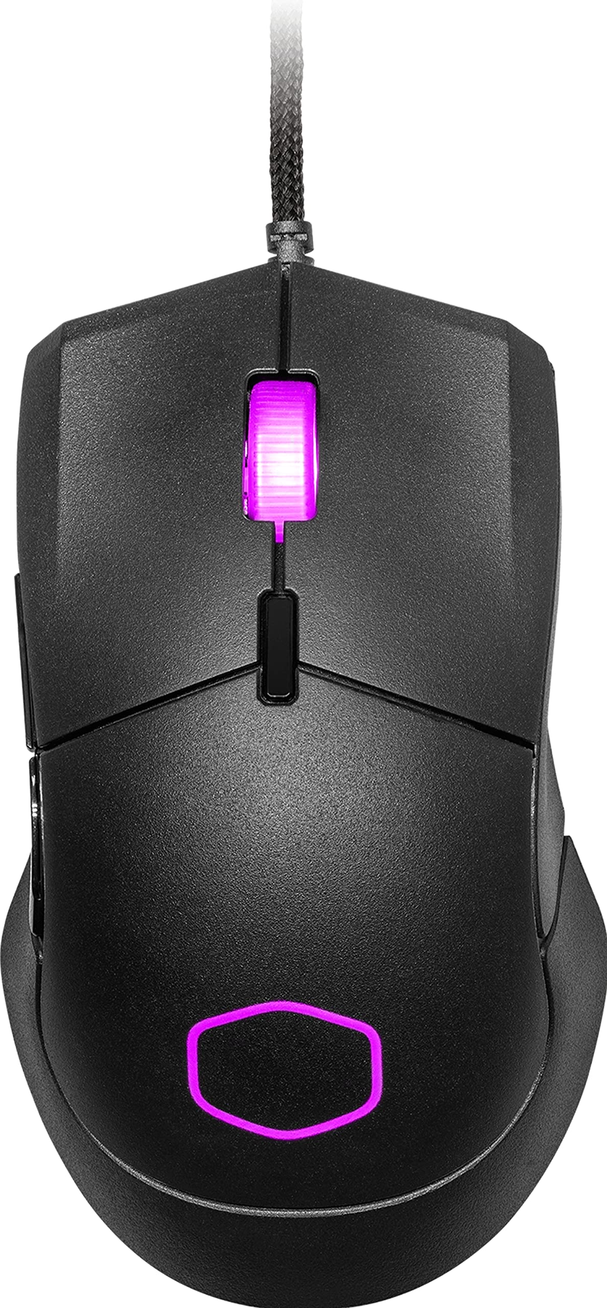 Cooler Master MM310 RGB Mouse da Gioco Cablato Ultraleggero 50g - NVIDIA Reflex, Sensore Ottico PAW3327 12.000 DPI, 5 Pulsanti Programmabili, Piedini in PTFE, MasterPlus+ (PC), Forma Simmetrica - Nero