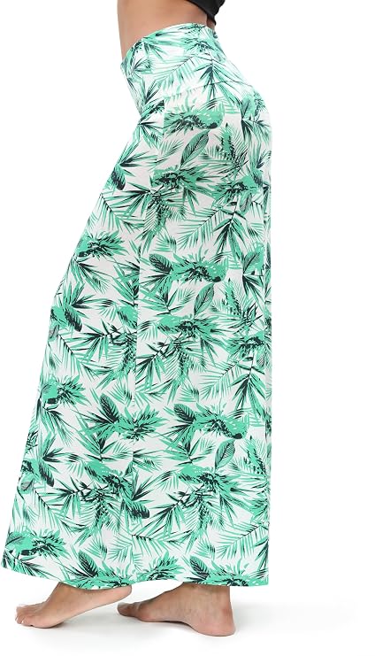 Urban CoCo Women's Stylish Spandex Comfy Fold-Over Flare Long Maxi Skirt
