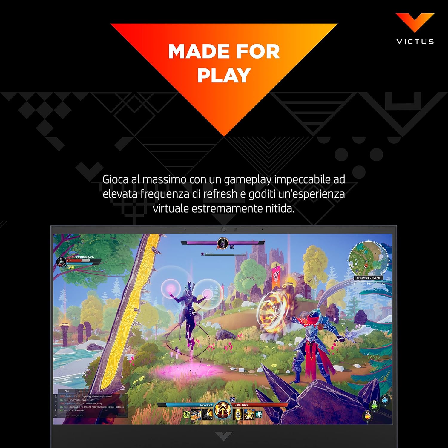 HP - Gaming Victus 15-fa0036sl Notebook, Intel Core i5 12450H, RAM 16 GB, 512GB SSD PCIe M.2, Display 15.6 FHD IPS 144Hz, Tempo di risposta 9 ms, Grafica Nvidia RTX 3050 da 4GB, Windows 11, Grigio