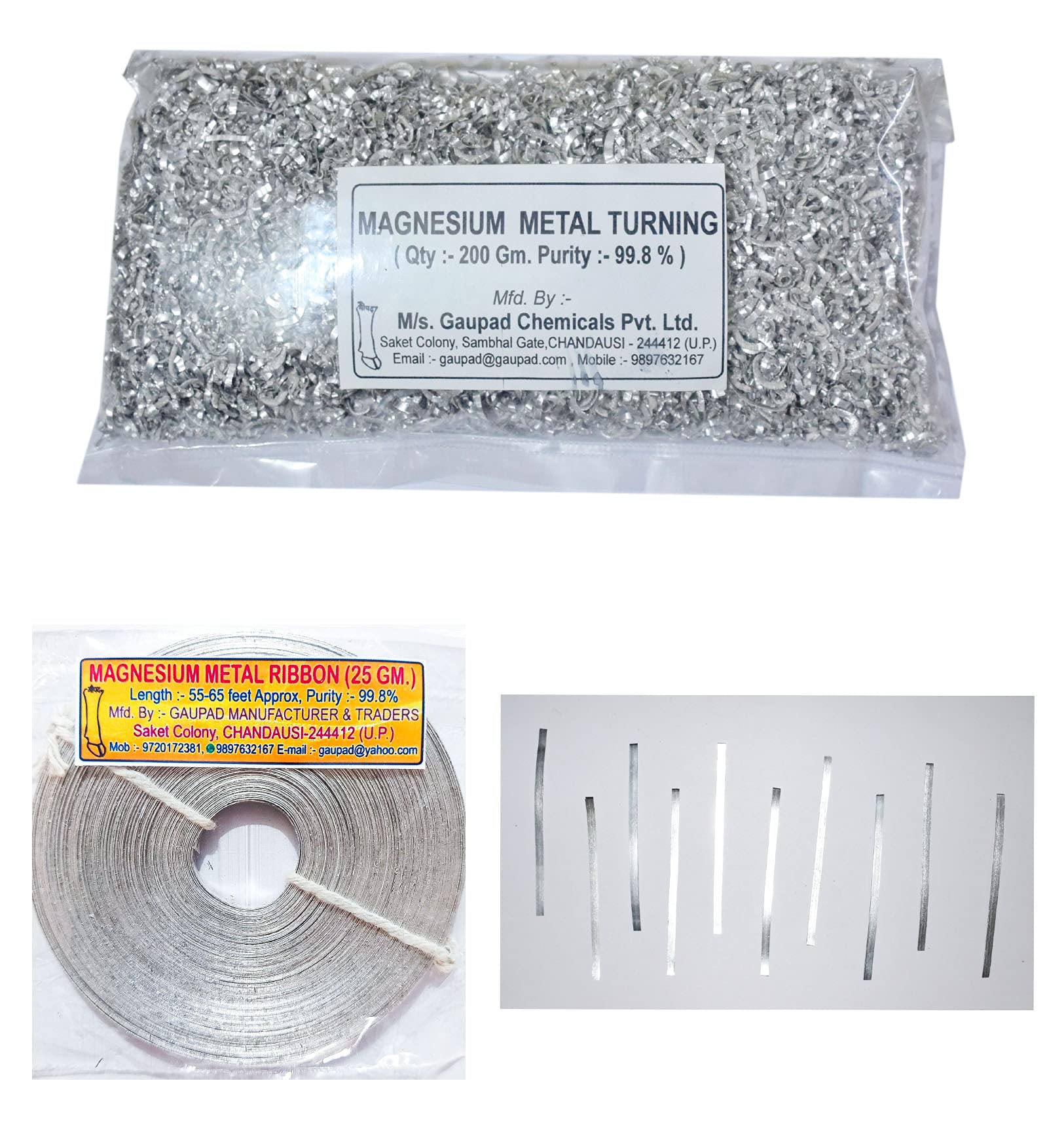 Magensium Metal Turning 99.8% Pure (Grignard Grade) 200 Grams + Magnesium Ribbon (25 Grams) + Magnesium Strips 10 Nos. (Value Pack) (B093Y15XTB) Amazon Price History, Amazon Price Tracker