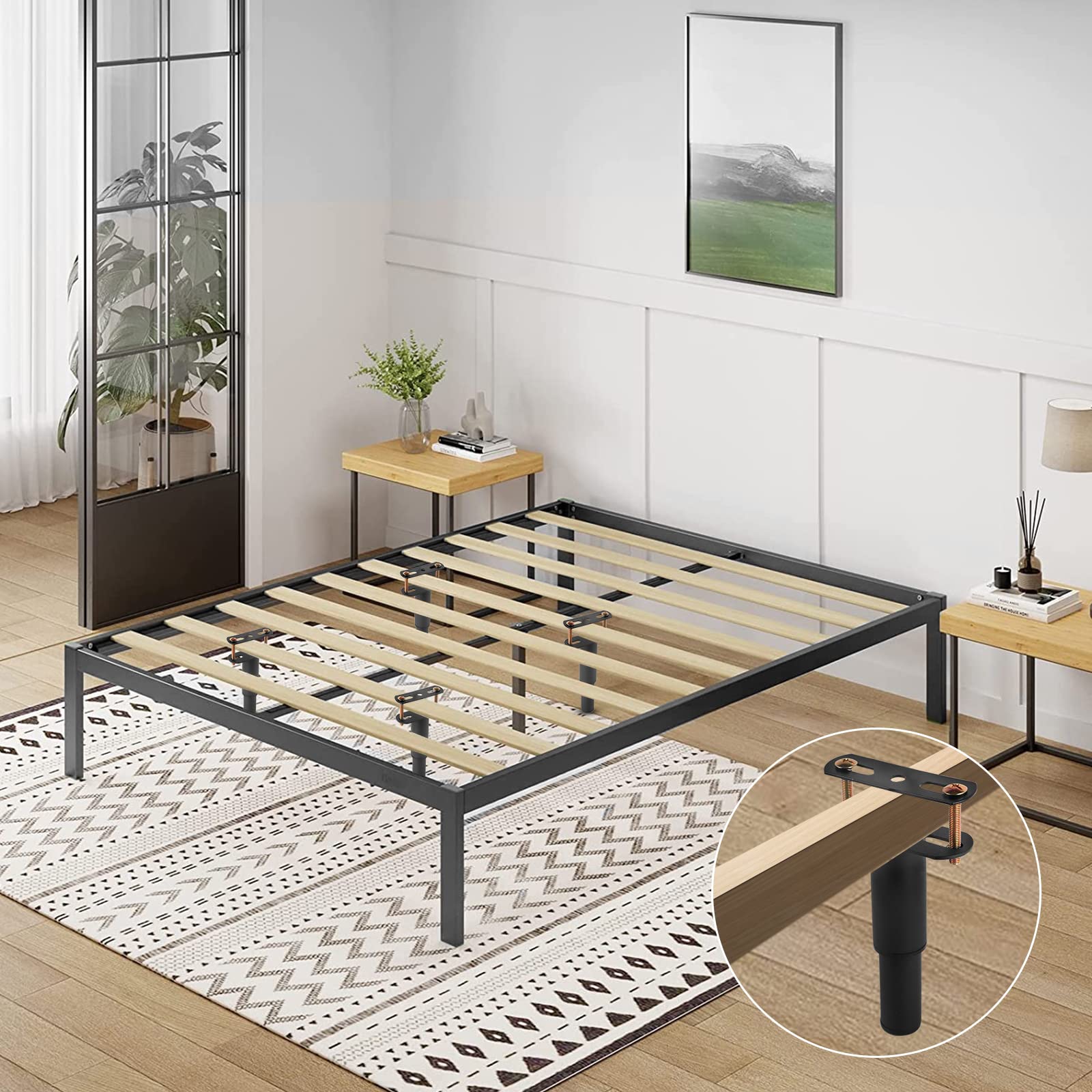 Gambe Letto Regolabili Lovesmile - 2 Pezzi Piedini Mobili 18-34cm Universali - Foto 8