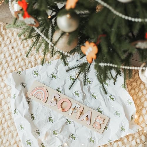 Miniatura 8 de Personalized Name Puzzle with Pegs by BusyPuzzle, Montessori Toys, Wooden Name Puzzle for 1 Year Old Baby, Gift for 1st Birthday, Christmas Gift for