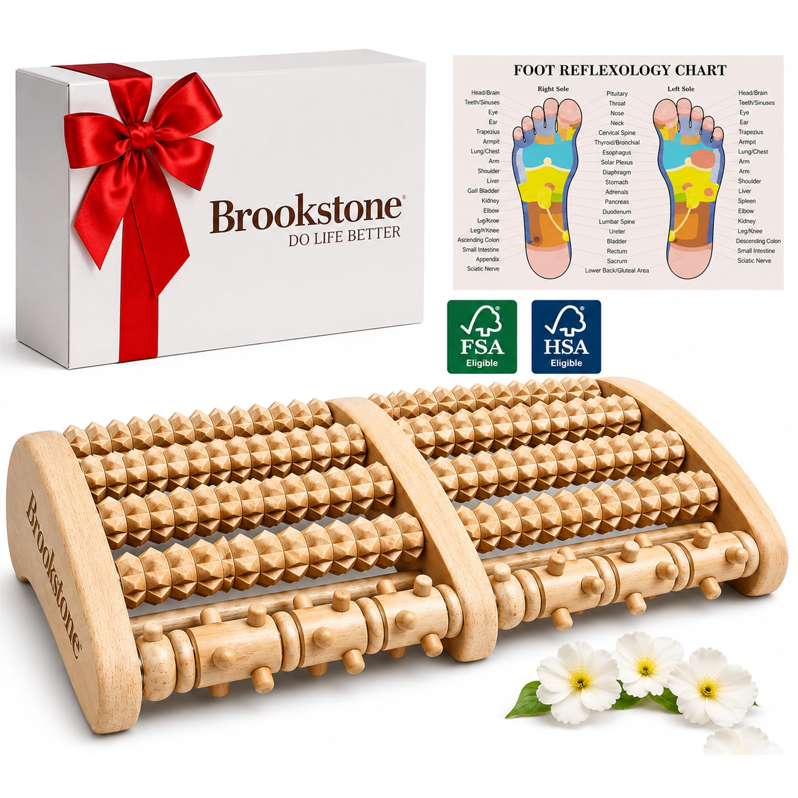 Brookstone Foot Massager for Neuropathy & Plantar Fasciitis Relief