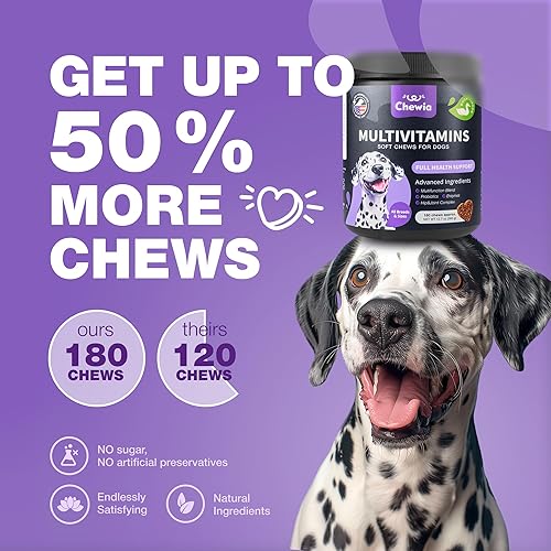 Miniatura 5 de Masticables multivitamínicos para perros 15 en 1, vitaminas para perros, suplementos para articulaciones para perros, multivitaminas para perros con