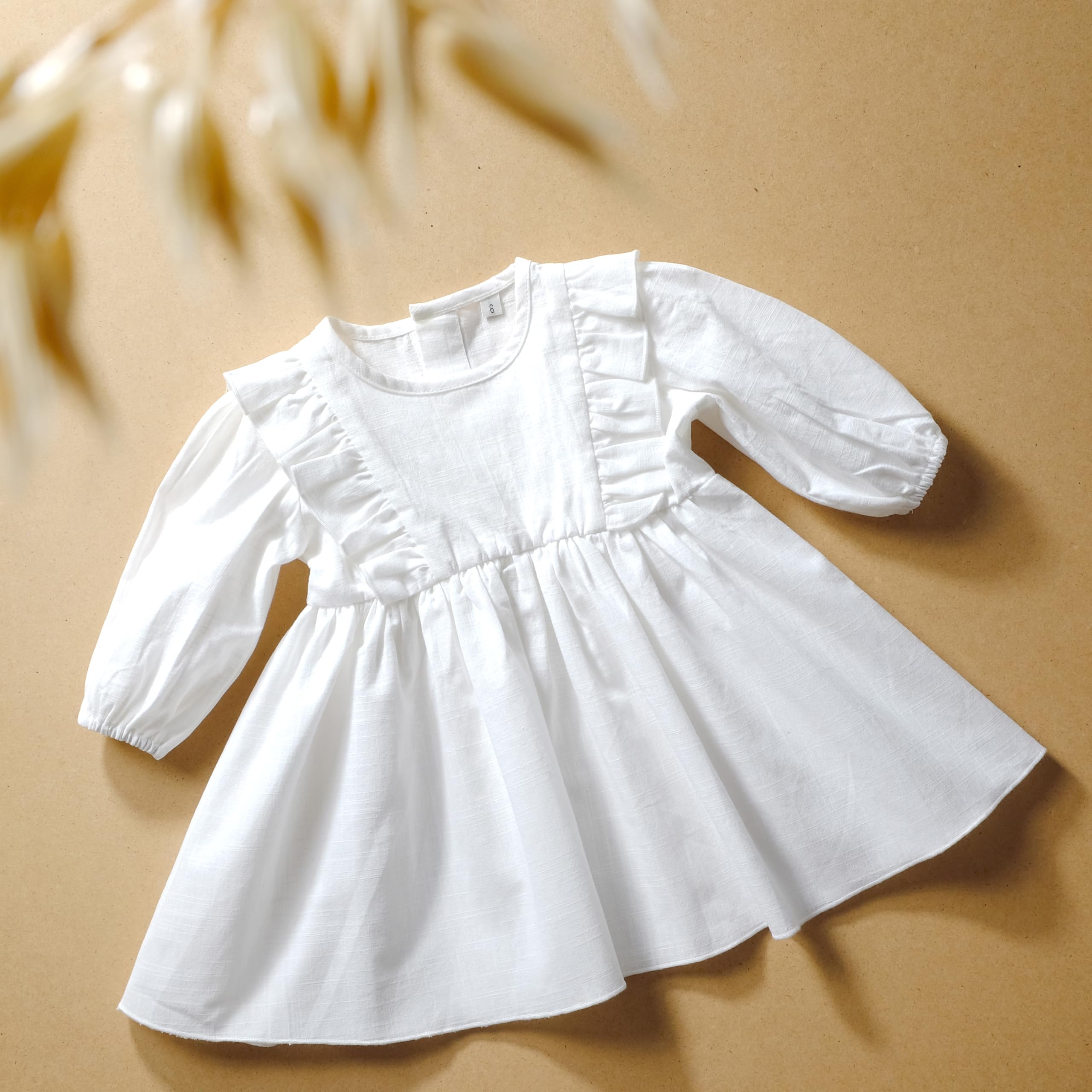 100% Baumwolle Taufkleid Festkleid klassisch Baby Mädchen L18
