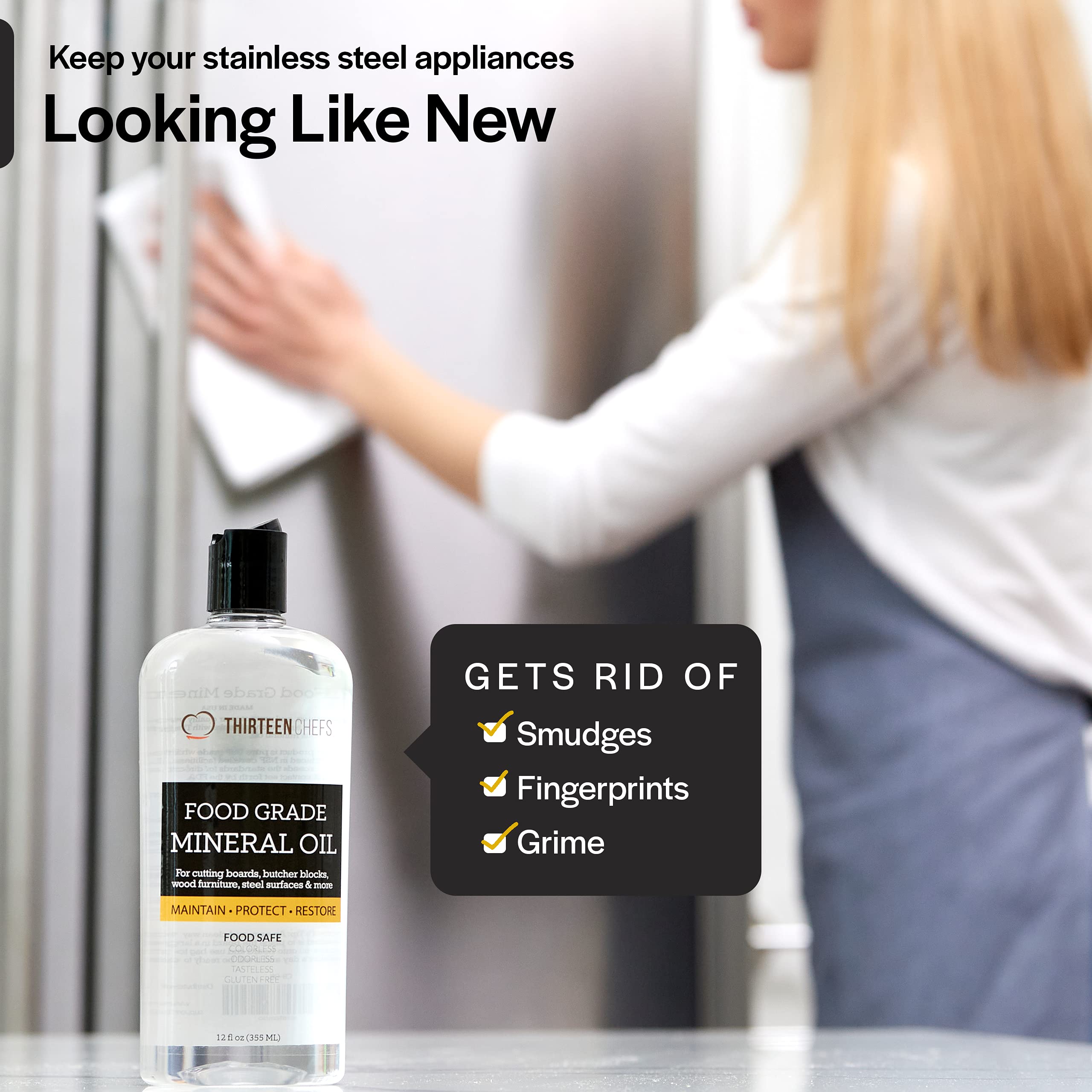 Food Grade Mineral Oil for Cutting Boards, Countertops and Butcher Blocks Food Safe and Made